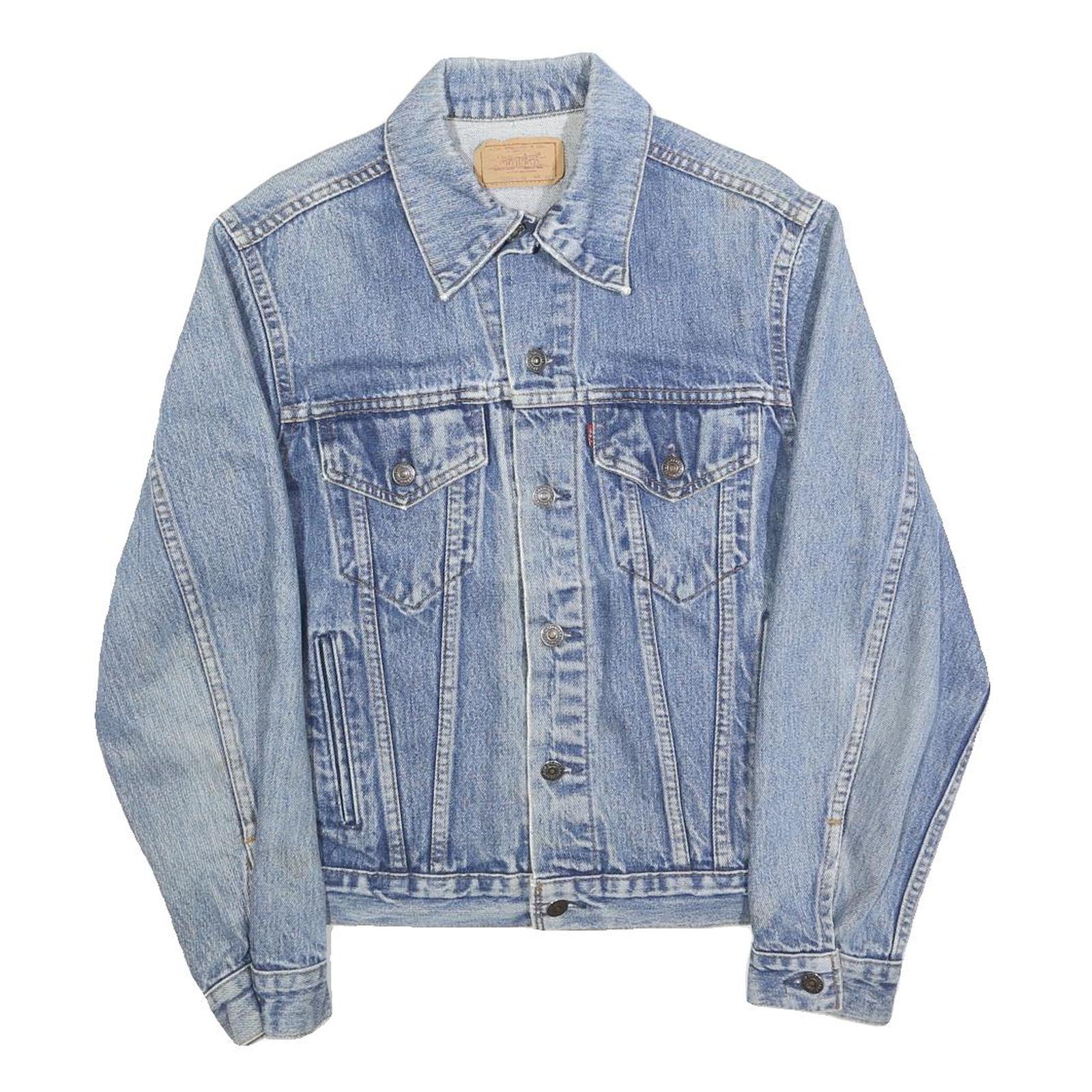 LEVI'S Mens Blue Denim Button Jacket S Cotton Classic Casual Refurbished - N/A refurbished available on Cerqular