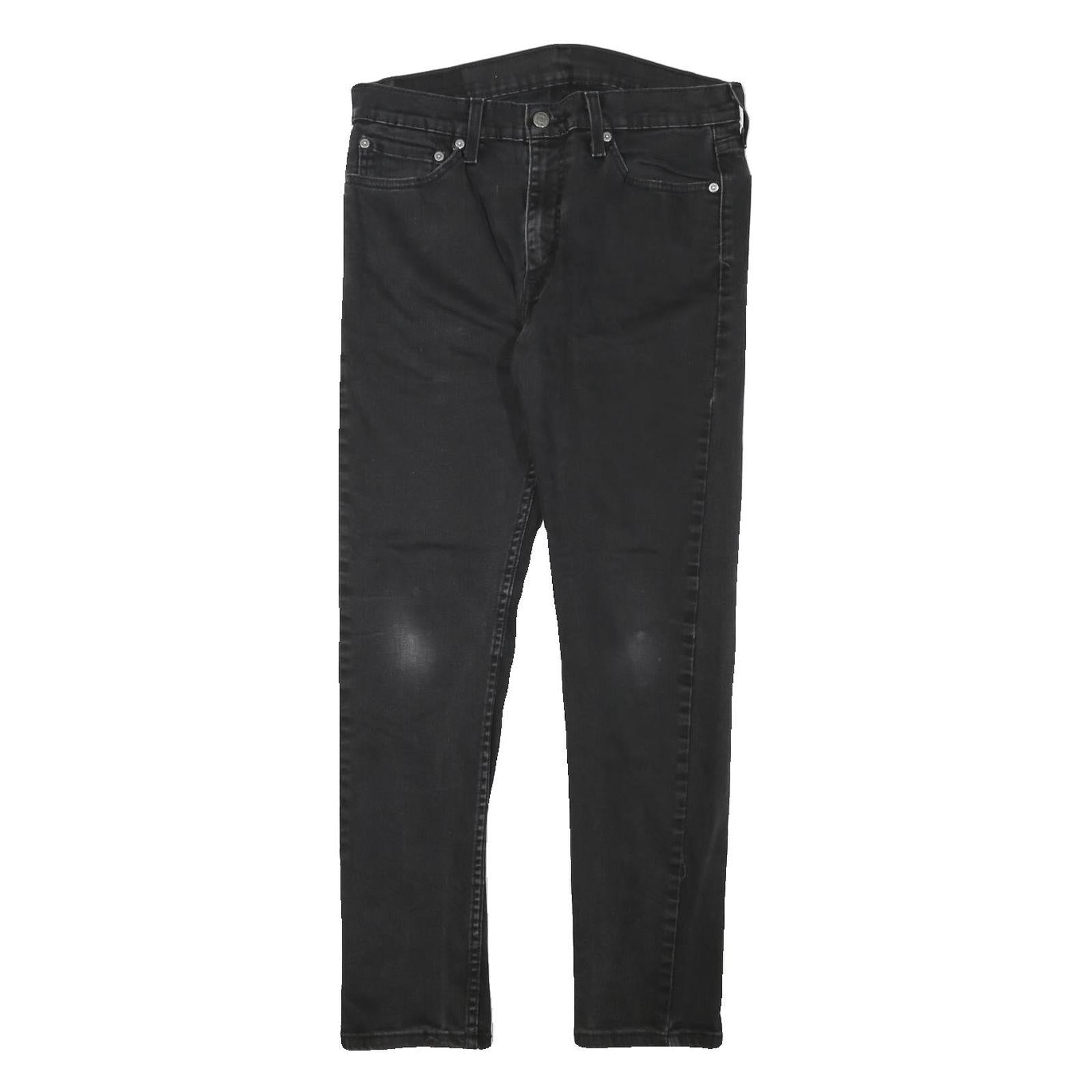 LEVI'S Mens Slim Black Denim Slim Jeans W30 L27 Casual Stylish Zip Closure Refurbished - N/A refurbished available on Cerqular