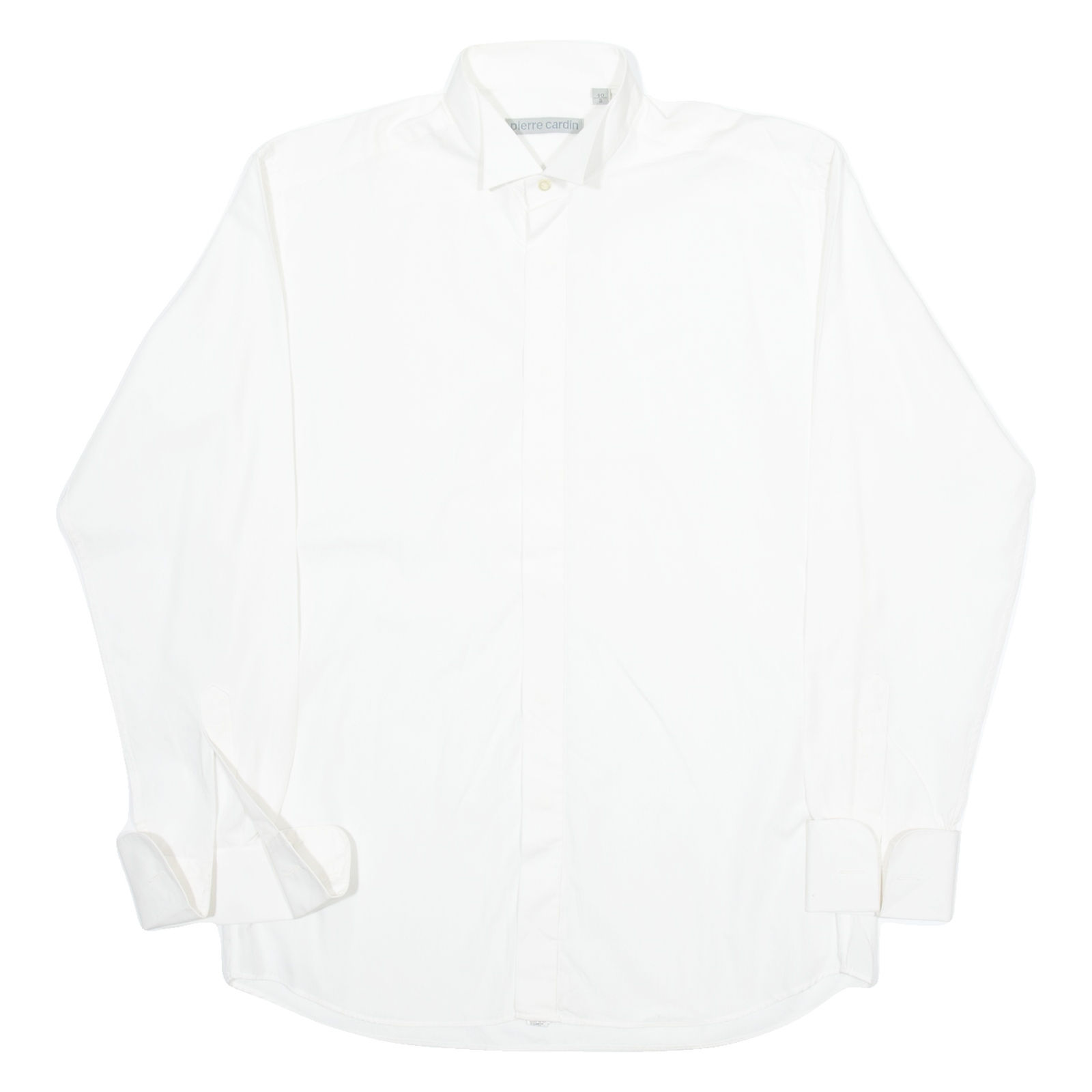 PIERRE CARDIN Mens Plain Shirt White Long Sleeve M Refurbished - N/A refurbished available on Cerqular