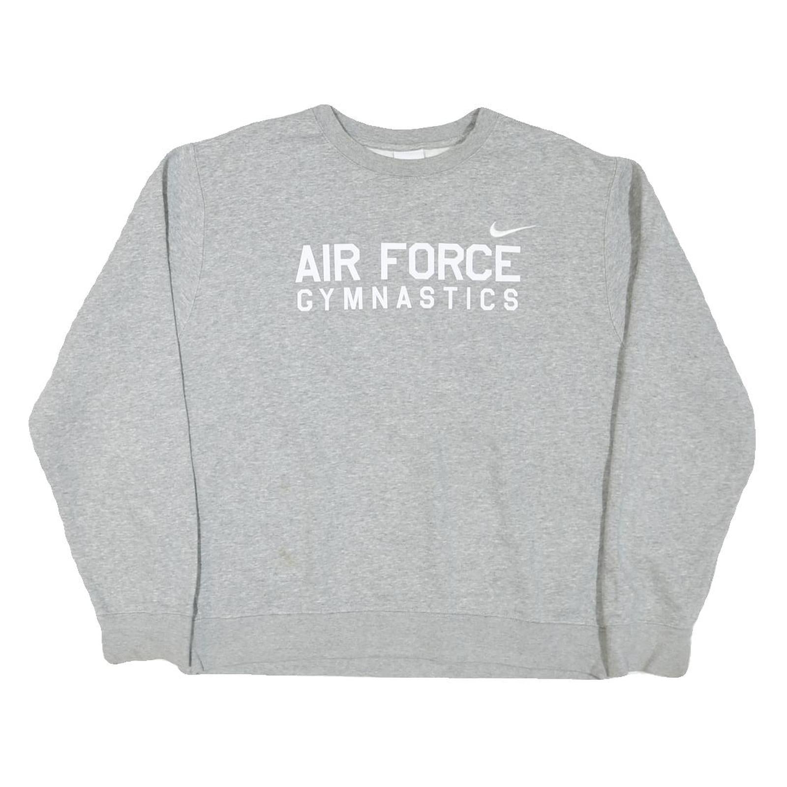 Buy NIKE Mens Grey Air Force Gymnastics Crew Neck M Sweatshirt Cotton Blend Pullover Refurbished - $41.59 NIKE Mens Grey Air Force Gymnastics Crew Neck M Sweatshirt Cotton Blend Pullover Refurbished - N/A refurbished available on Cerqular