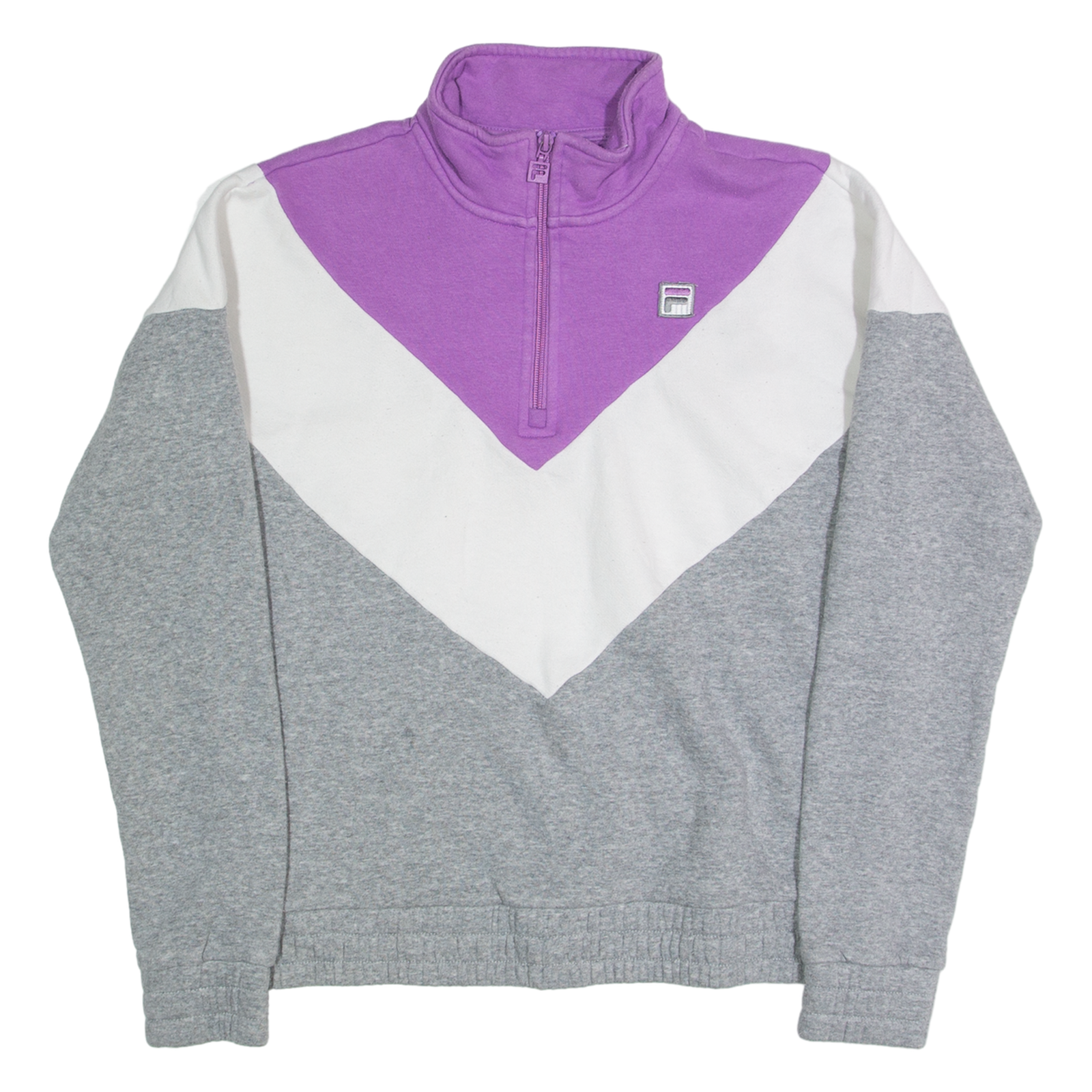 FILA Womens Sweatshirt Purple 1/4 Zip S Refurbished - N/A refurbished available on Cerqular