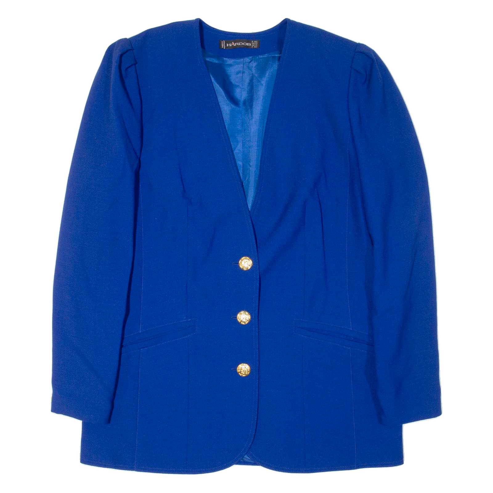 HARDOB Womens Blazer Jacket Blue Wool UK 14 Refurbished - N/A refurbished available on Cerqular