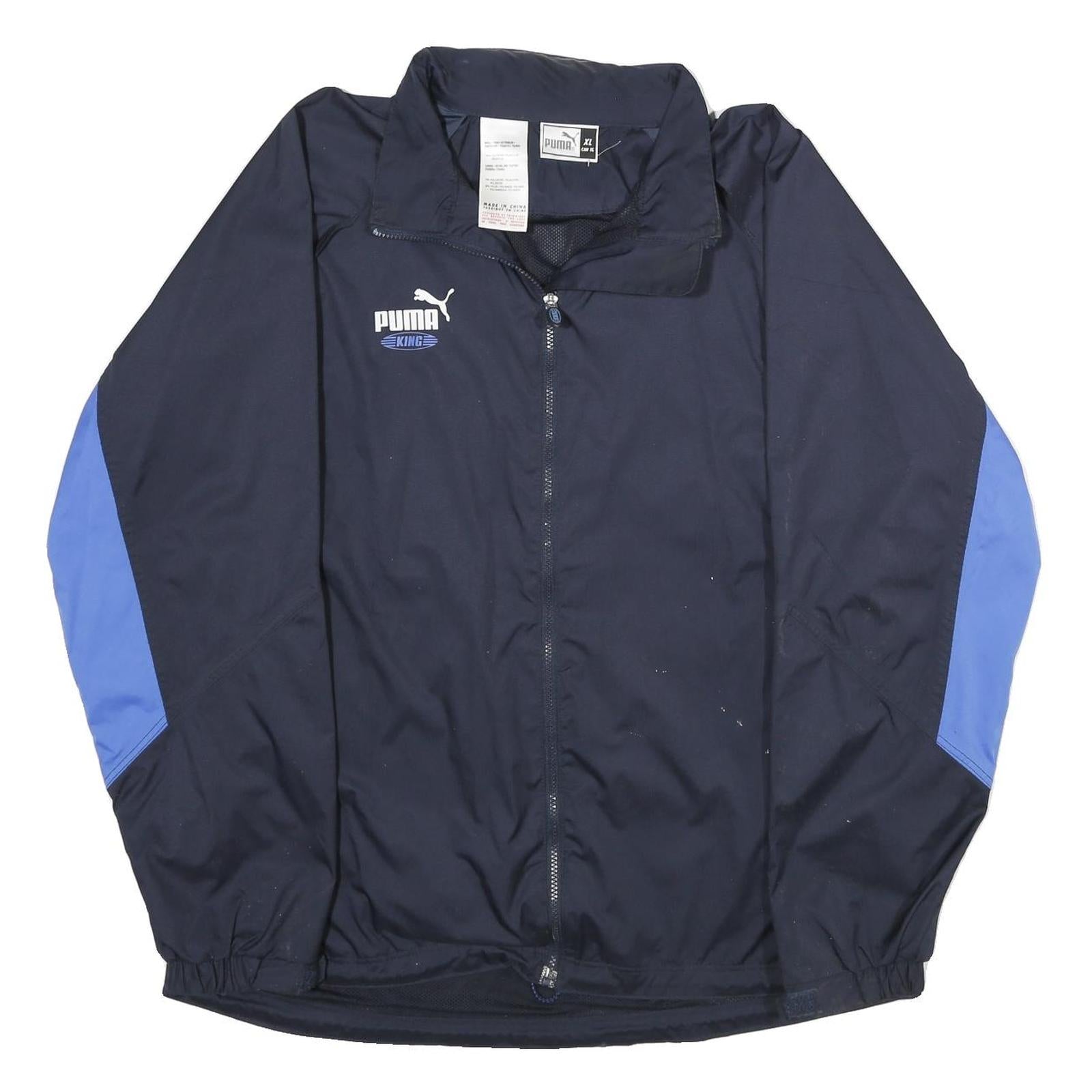 PUMA Mens Blue & Navy Polyester Zip Jacket XL Plain Sports Casual Lightweight Refurbished - N/A refurbished available on Cerqular