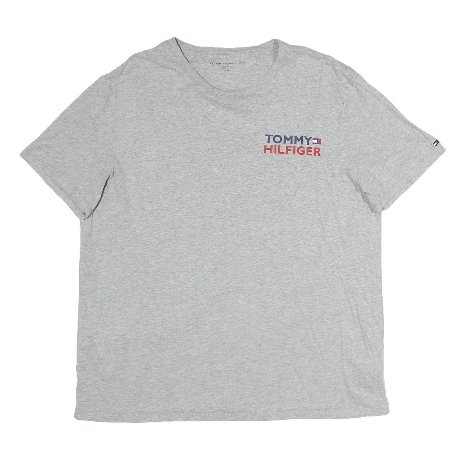 TOMMY HILFIGER Mens Grey Crew Neck Short Sleeve T-Shirt L Graphic Logo Refurbished - N/A refurbished available on Cerqular