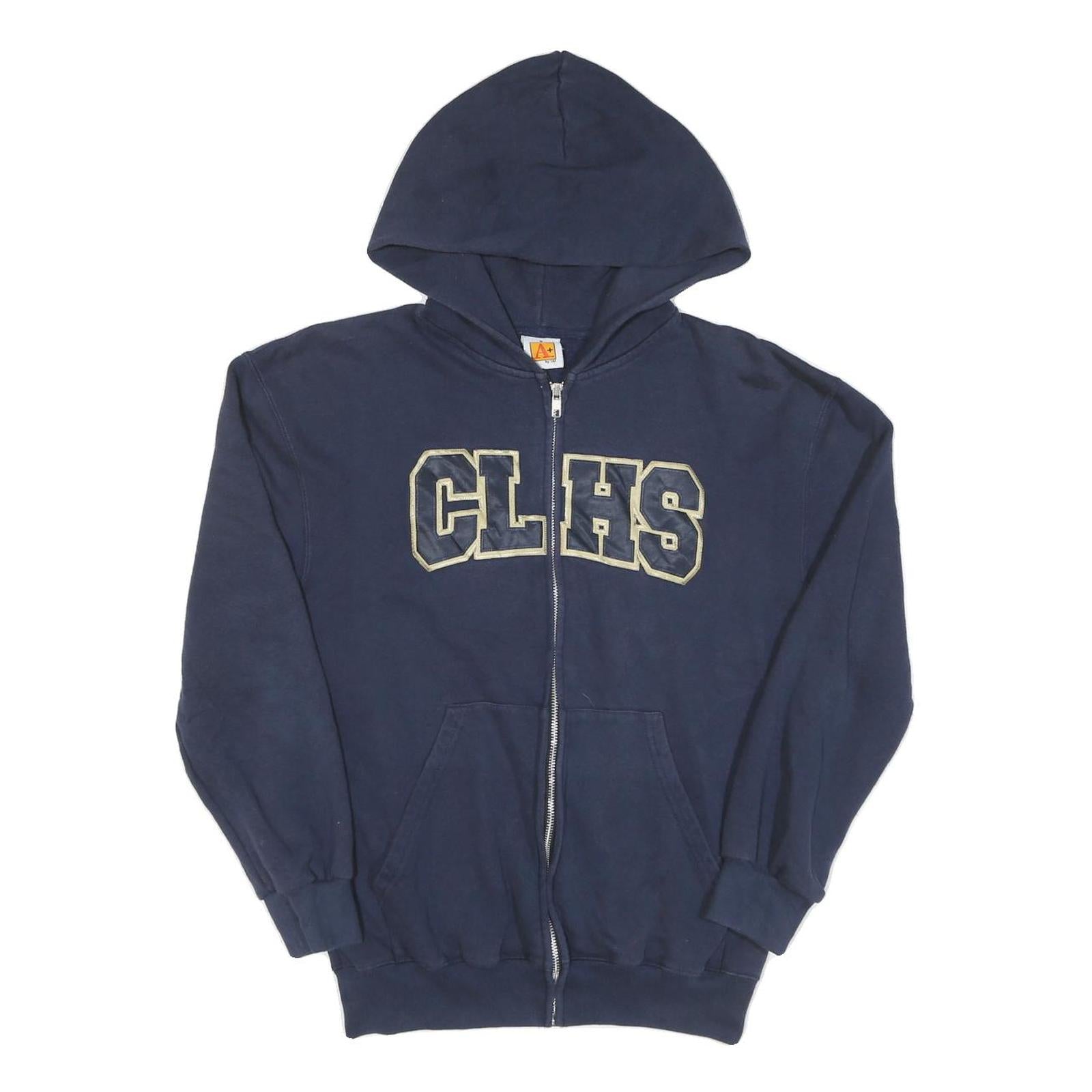 Mens Navy Blue Zipped Hoodie CLHS Logo S Cotton Blend Casual Wear Refurbished - N/A refurbished available on Cerqular