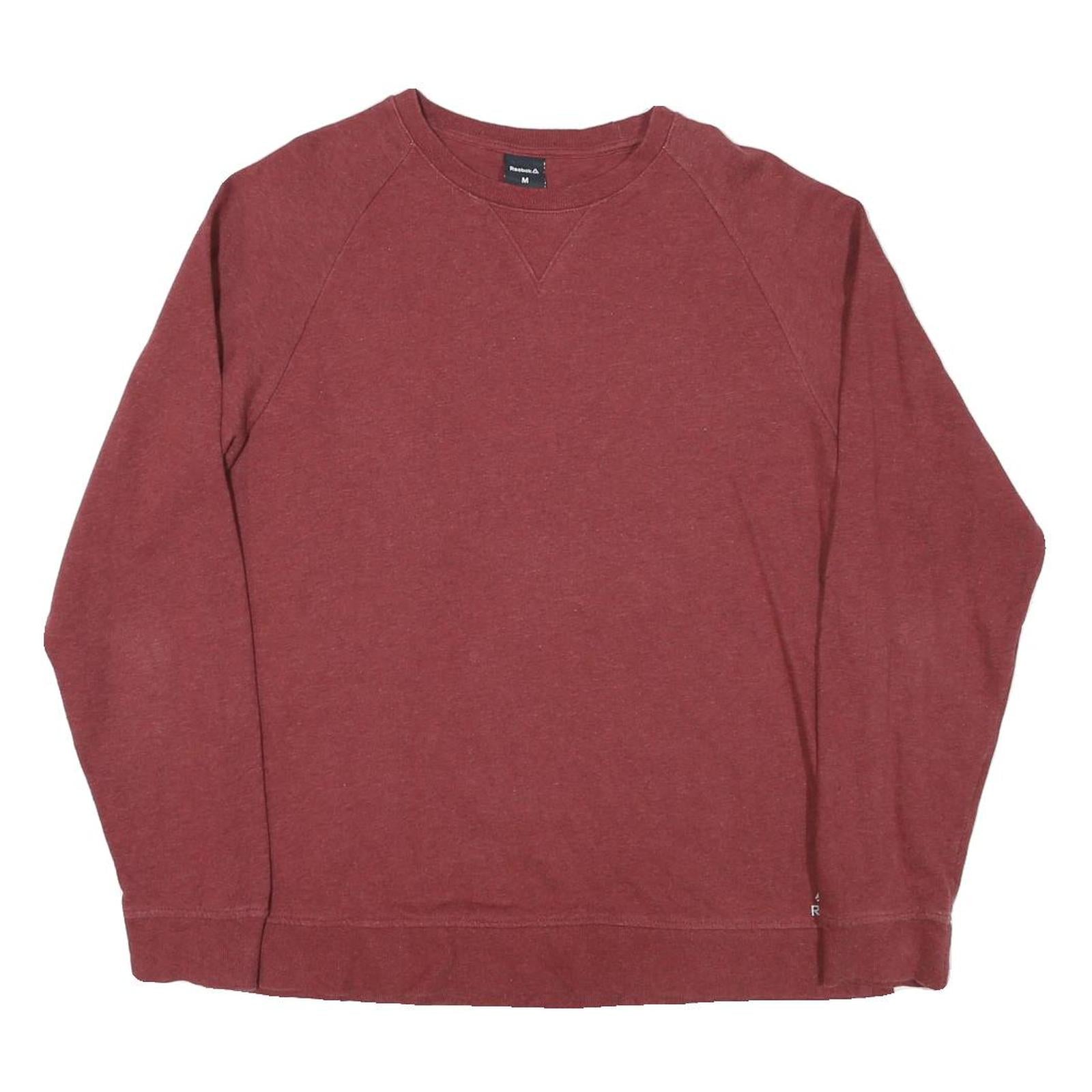 REEBOK Mens Maroon Sweatshirt Crew Neck M Classic Cotton Blend Pullover Refurbished - N/A refurbished available on Cerqular