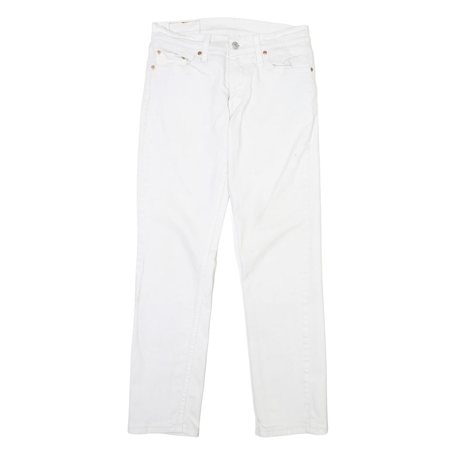 LEVI'S 511 Womens White Regular Skinny Denim Jeans W28 L28 Button Closure Refurbished - N/A refurbished available on Cerqular