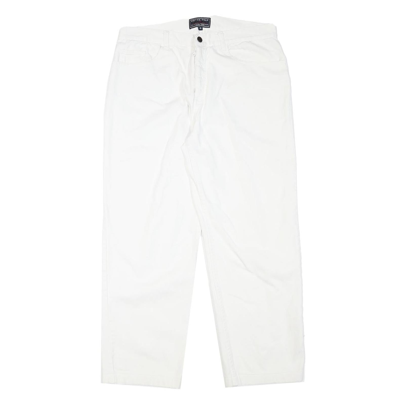 Buy PETER POLO Womens Cotton Blend White Relaxed Straight Trousers W33 L27 Refurbished - $23.39 PETER POLO Womens Cotton Blend White Relaxed Straight Trousers W33 L27 Refurbished - N/A refurbished available on Cerqular