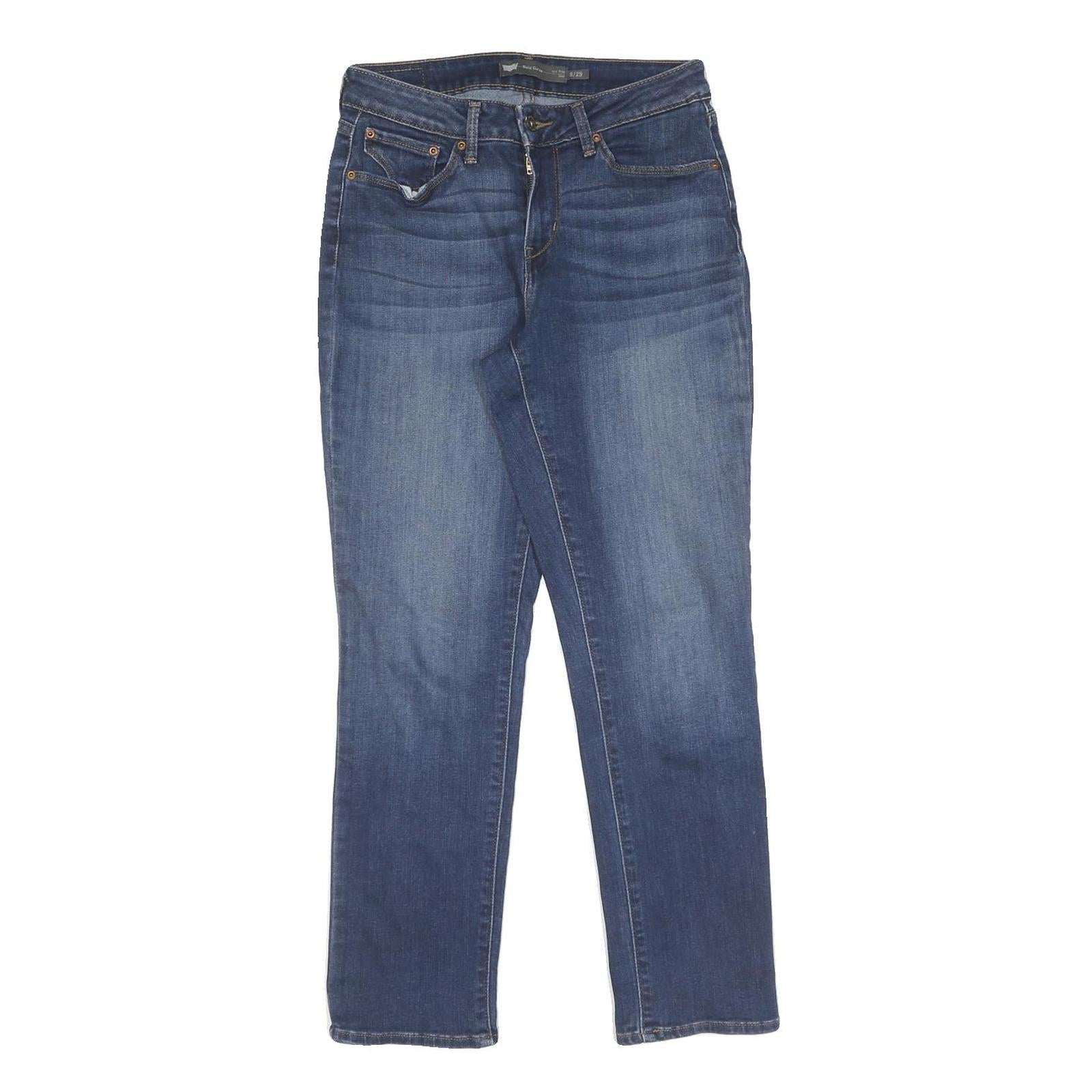 LEVI'S Womens Slim Blue Denim Medium Wash Jeans W28 L28 Stylish Zip Closure Refurbished - N/A refurbished available on Cerqular
