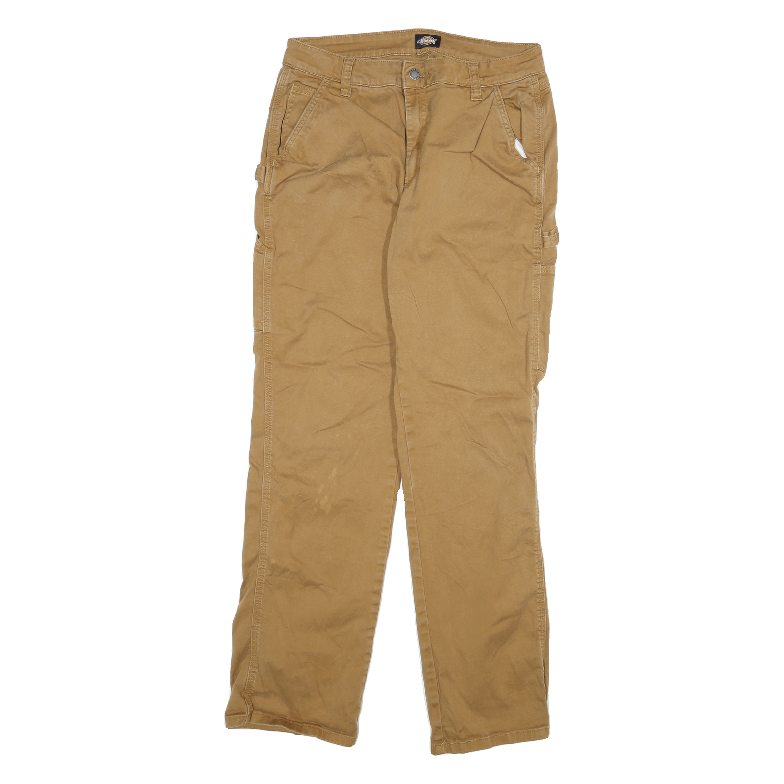 DICKIES Mens Cotton Blend Slim Tapered Beige Workwear Trousers W28 L31 Refurbished - N/A refurbished available on Cerqular