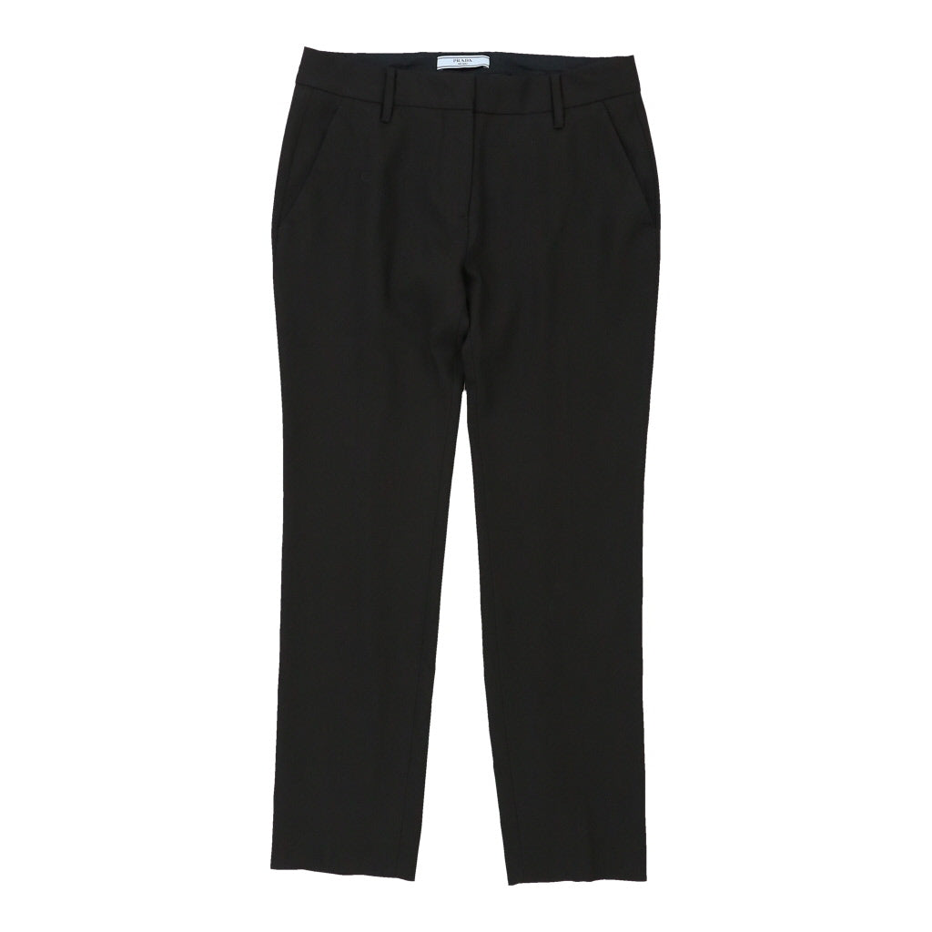 Buy Prada Trousers - 30W UK 8 Black Polyester | Size: UK 8 Refurbished - $68.03 Prada Trousers - 30W UK 8 Black Polyester | Size: UK 8 Refurbished - N/A (Preloved Designer is not a specific brand, it refurbished available on Cerqular