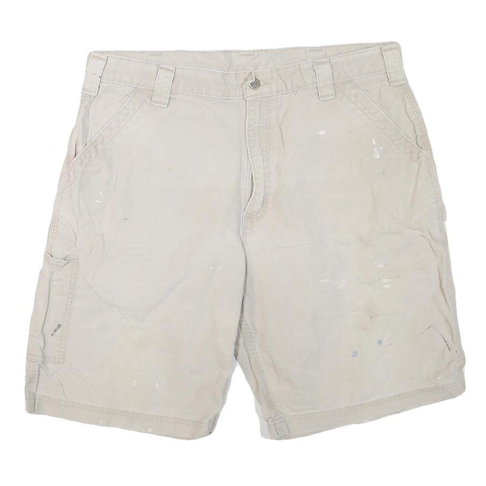 CARHARTT Mens Shorts Beige Casual L W38 Cotton Blend Workwear Refurbished - N/A refurbished available on Cerqular