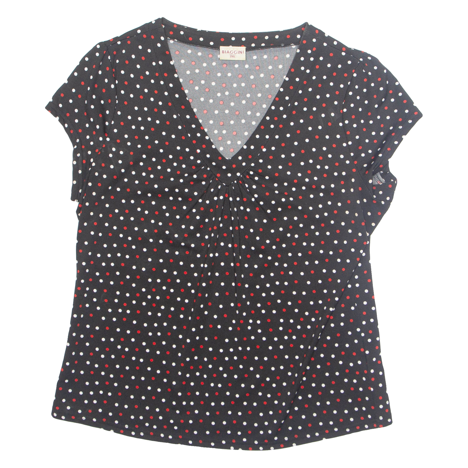 Buy BIAGGINI Womens Printed Blouse Black V-Neck Spotted 2XL Refurbished - $16.89 BIAGGINI Womens Printed Blouse Black V-Neck Spotted 2XL Refurbished - N/A refurbished available on Cerqular