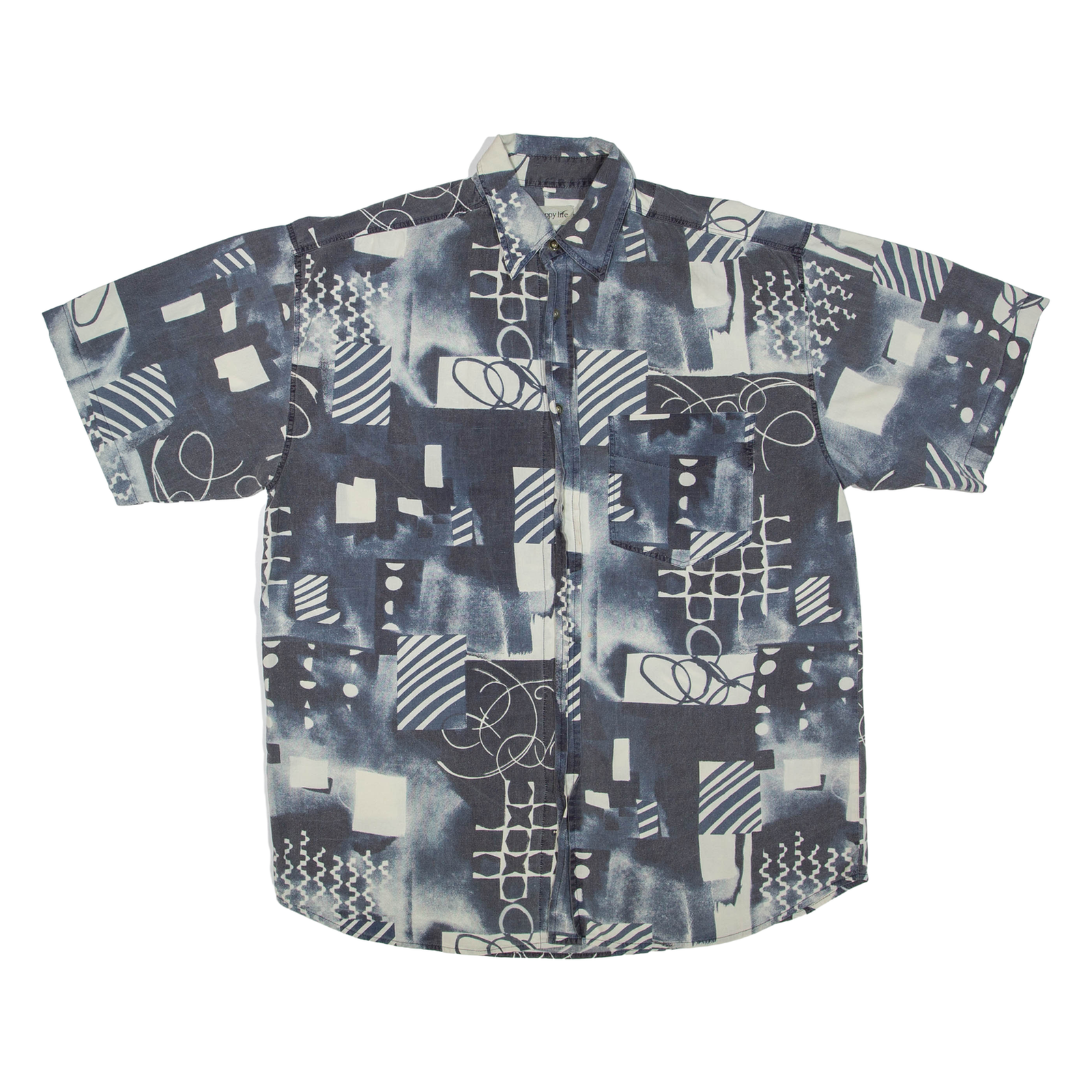 Buy HAPPY LIFE Mens Shirt Blue Crazy Pattern M Refurbished - $18.19 HAPPY LIFE Mens Shirt Blue Crazy Pattern M Refurbished - N/A refurbished available on Cerqular