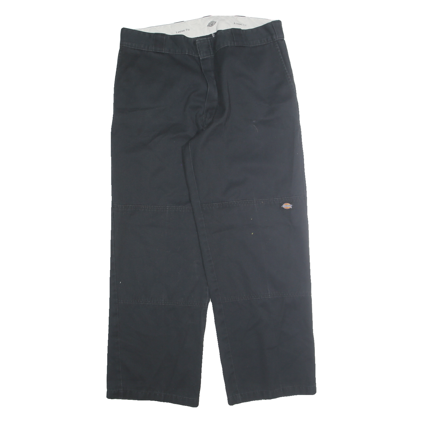 DICKIES Mens Regular Black Cotton Blend Workwear Trousers W36 L30 Zip Closure Refurbished - N/A refurbished available on Cerqular