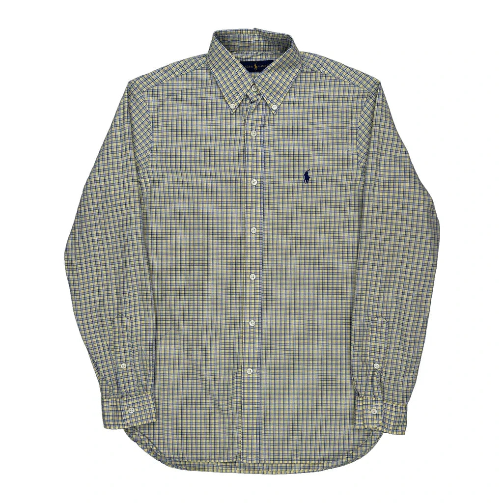 Ralph Lauren Checked Shirt - Small Blue Cotton Refurbished - Thrifted (note: this is a term often used to describe second- refurbished available on Cerqular