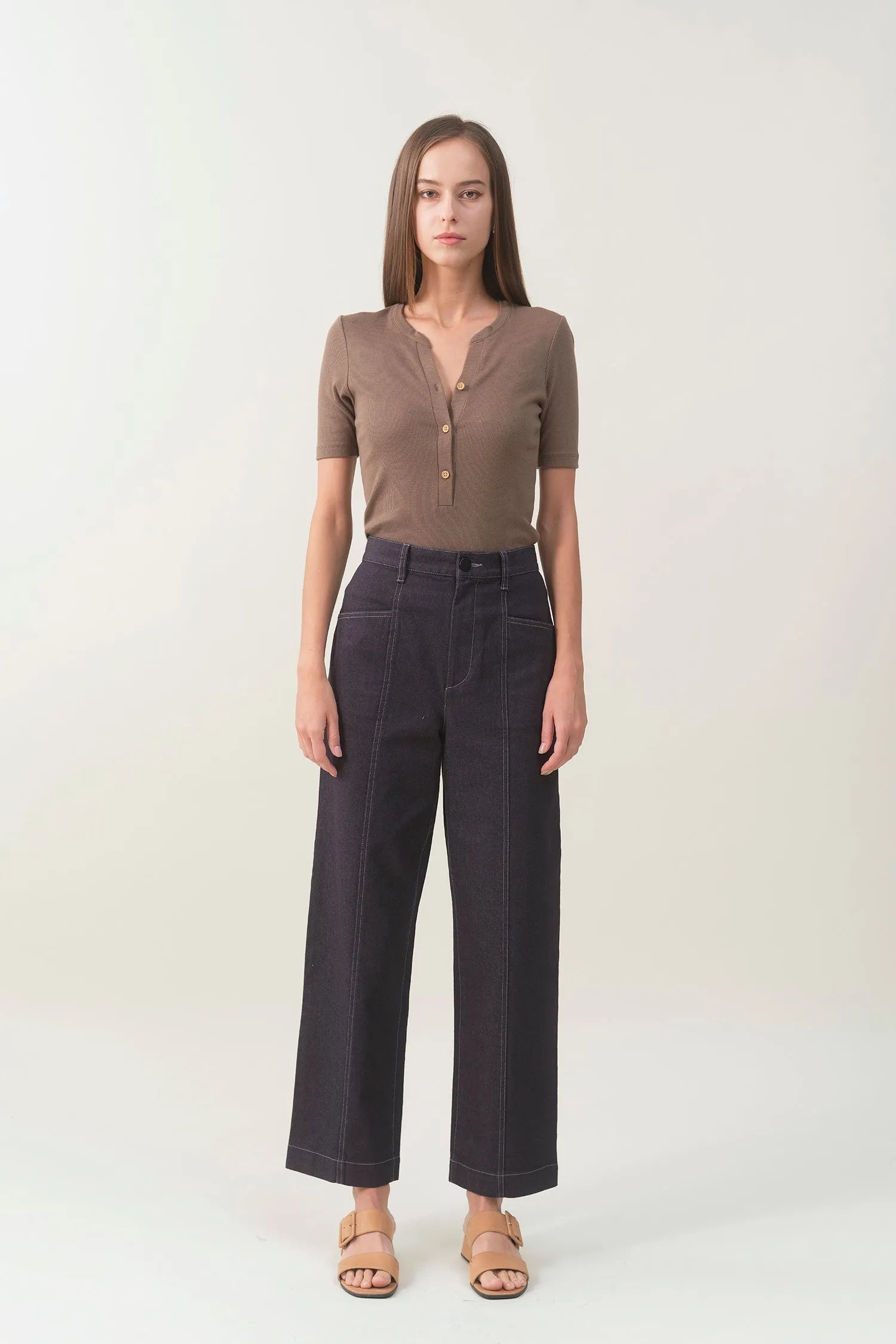 Buy High-waist Denim Wide Pant - Better Indigo | Size: XS Refurbished - $110.50 High-waist Denim Wide Pant - Better Indigo | Size: XS Refurbished - N/A refurbished available on Cerqular