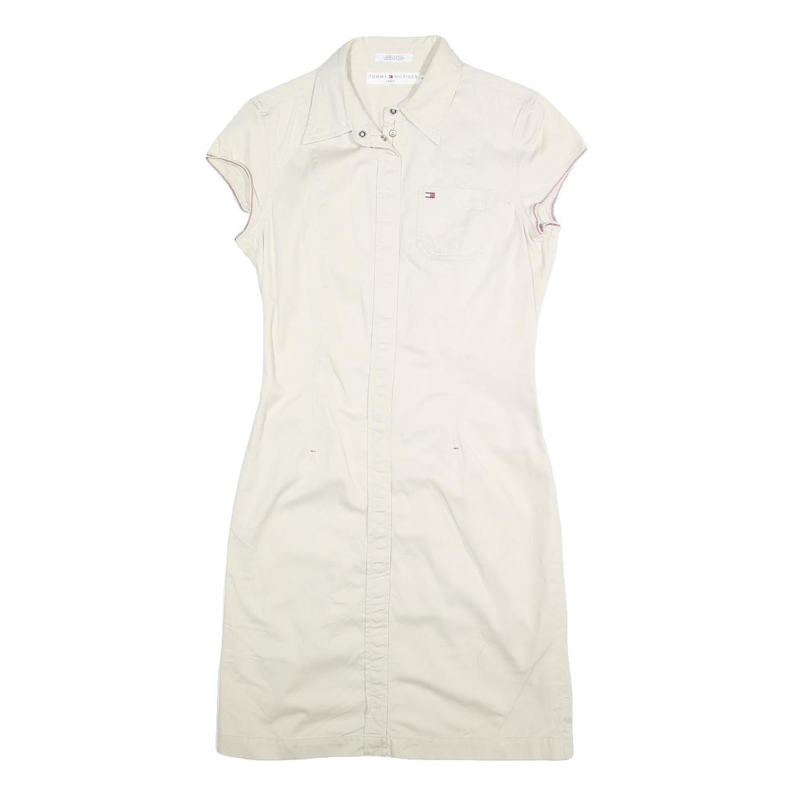 Buy TOMMY HILFIGER Womens Cream Shirt Dress Cotton Blend Short Sleeve UK 8 Casual Refurbished - $49.39 TOMMY HILFIGER Womens Cream Shirt Dress Cotton Blend Short Sleeve UK 8 Casual Refurbished - N/A refurbished available on Cerqular