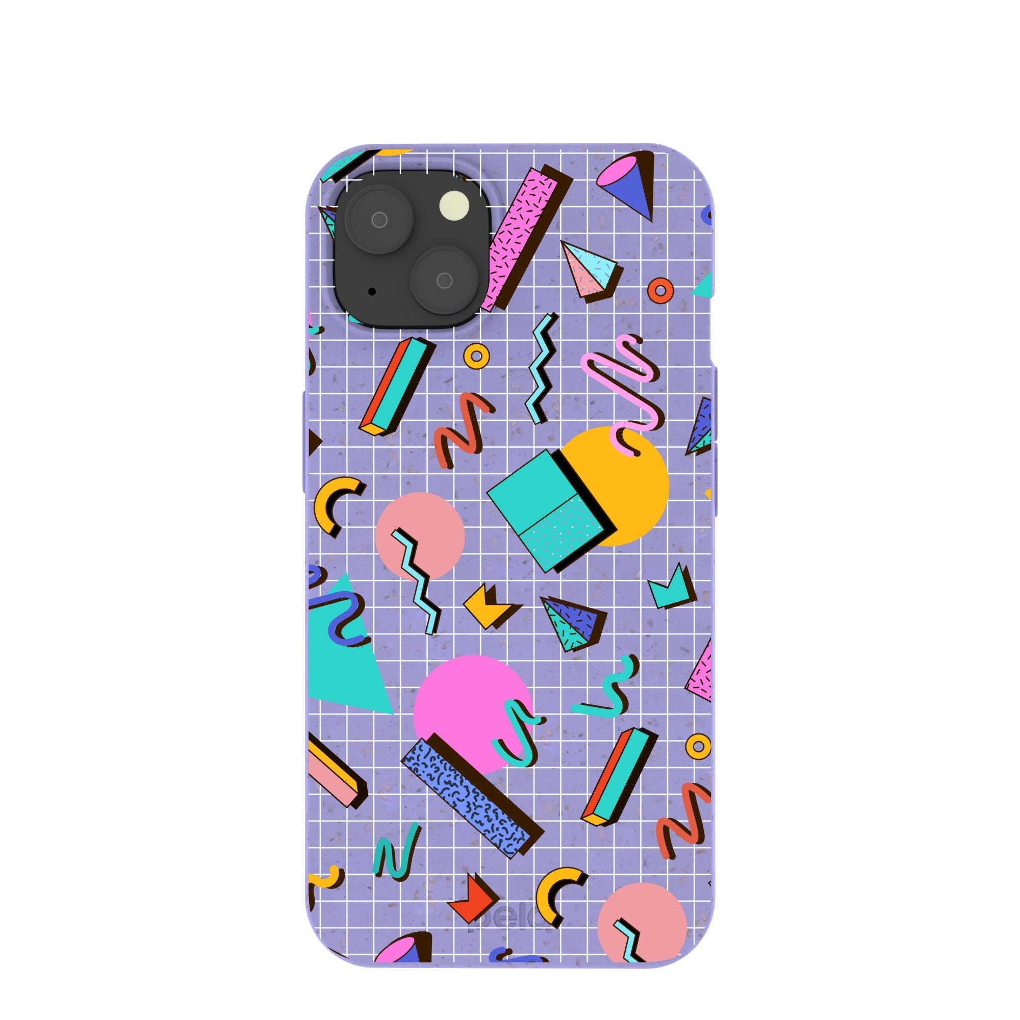 Lavender Retro Grid iPhone 13 Case Refurbished - Pela Case refurbished available on Cerqular