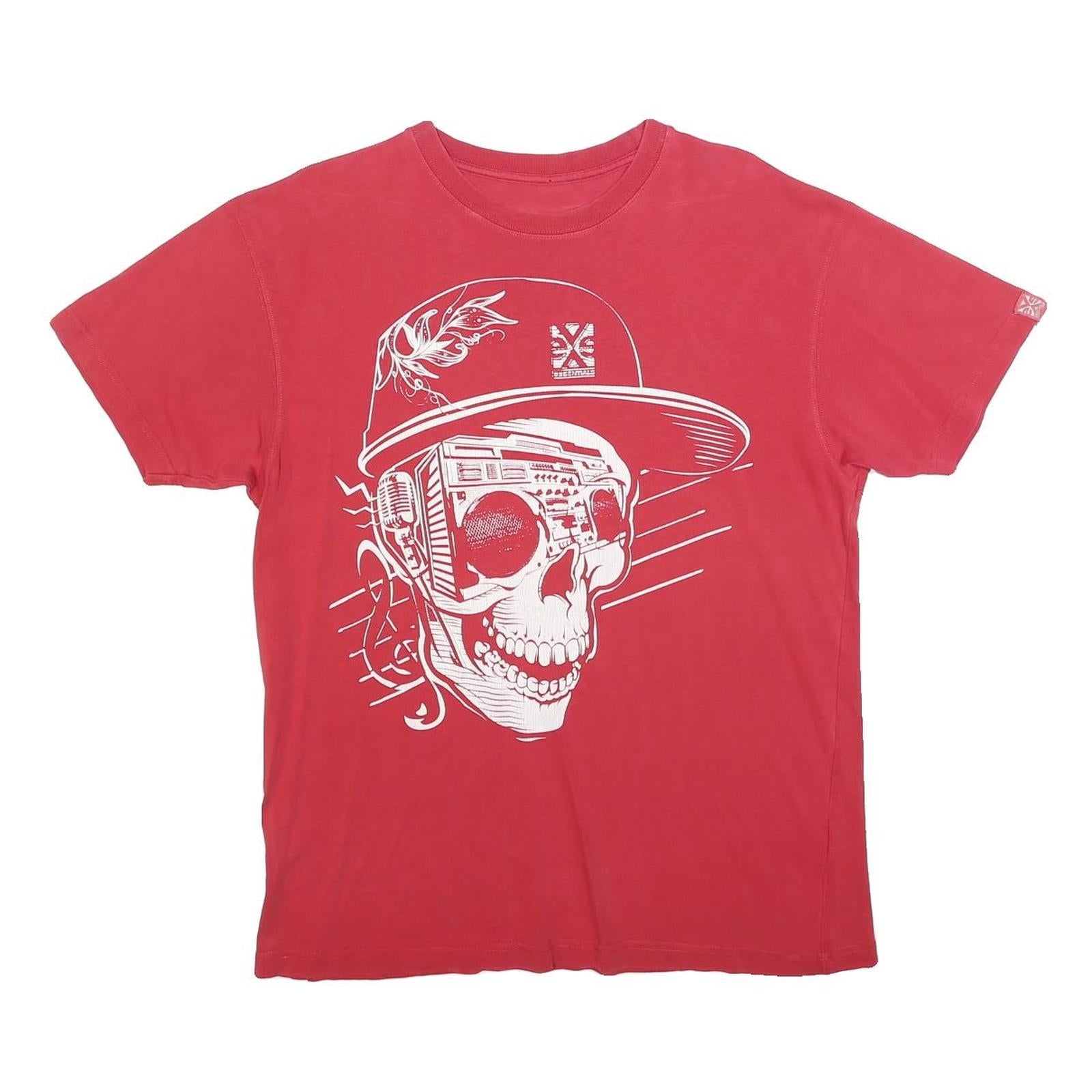 EXS Mens Red Graphic T-Shirt M Short Sleeve Crew Neck Cotton Blend Casual Refurbished - N/A refurbished available on Cerqular