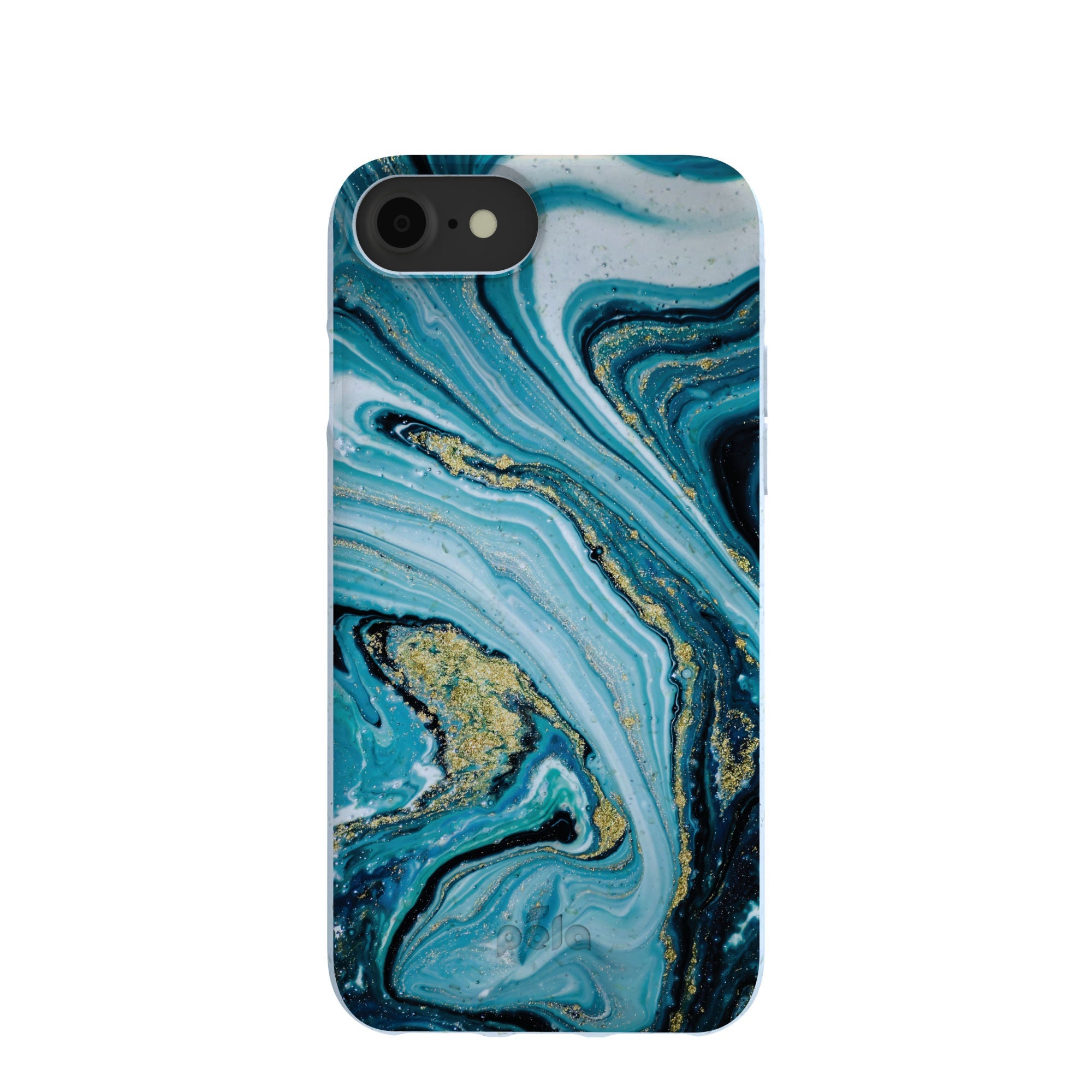Powder Blue Marble iPhone 6/6s/7/8/SE Case Refurbished - Pela Case refurbished available on Cerqular