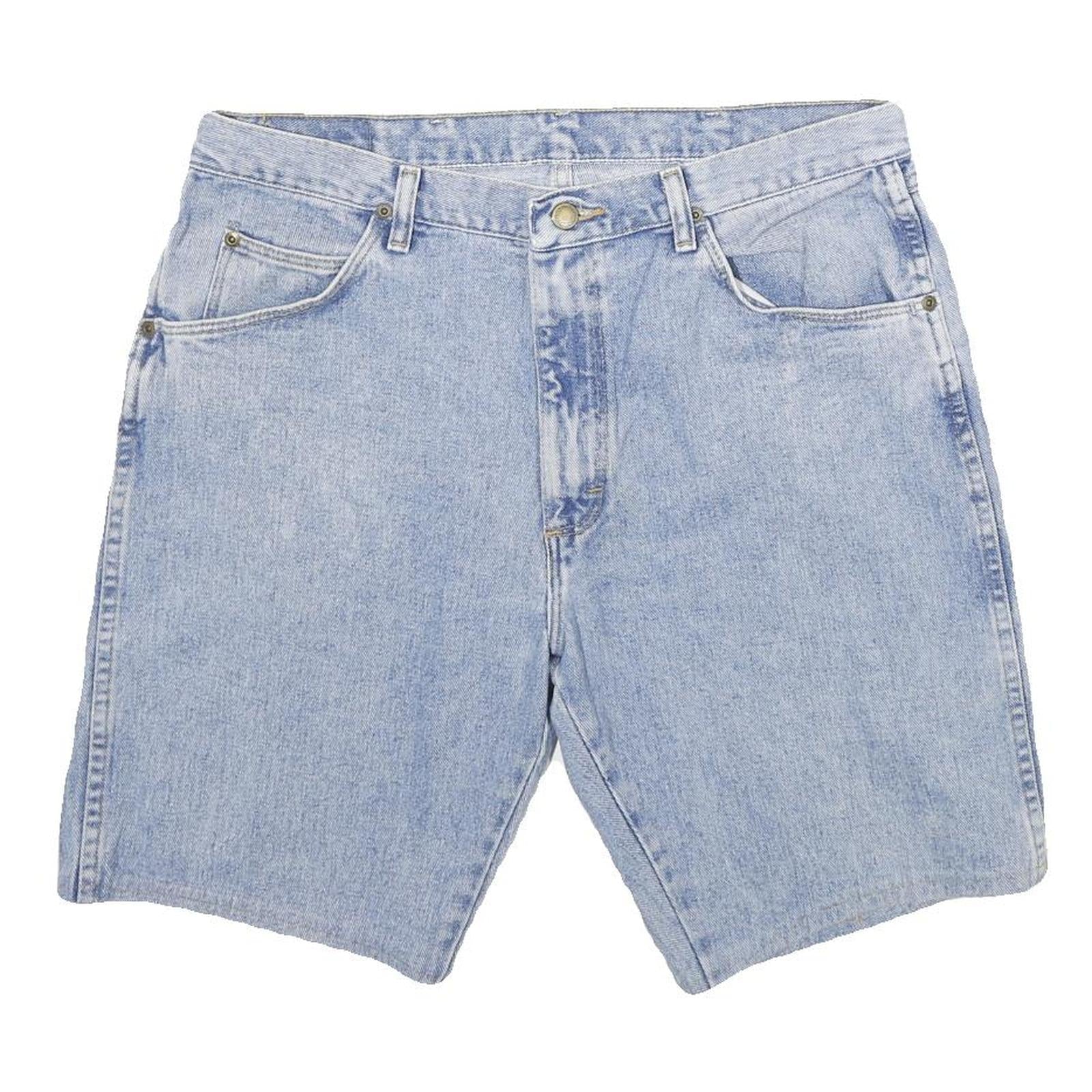 WRANGLER Mens Denim Blue Casual Shorts L W36 Classic Cotton Summer Refurbished - N/A refurbished available on Cerqular