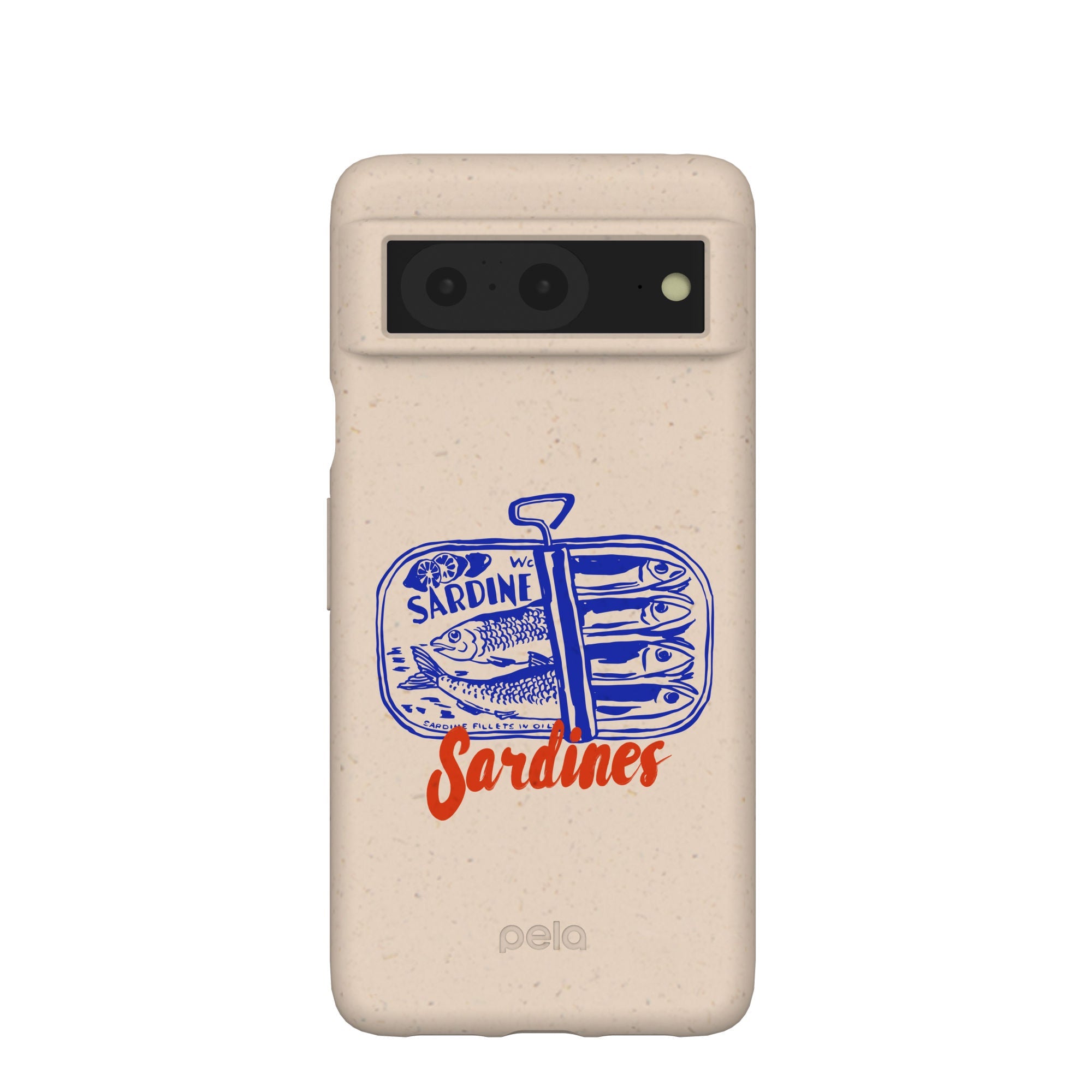 Seashell Sardines Google Pixel 8 Case Refurbished - Pela Case refurbished available on Cerqular