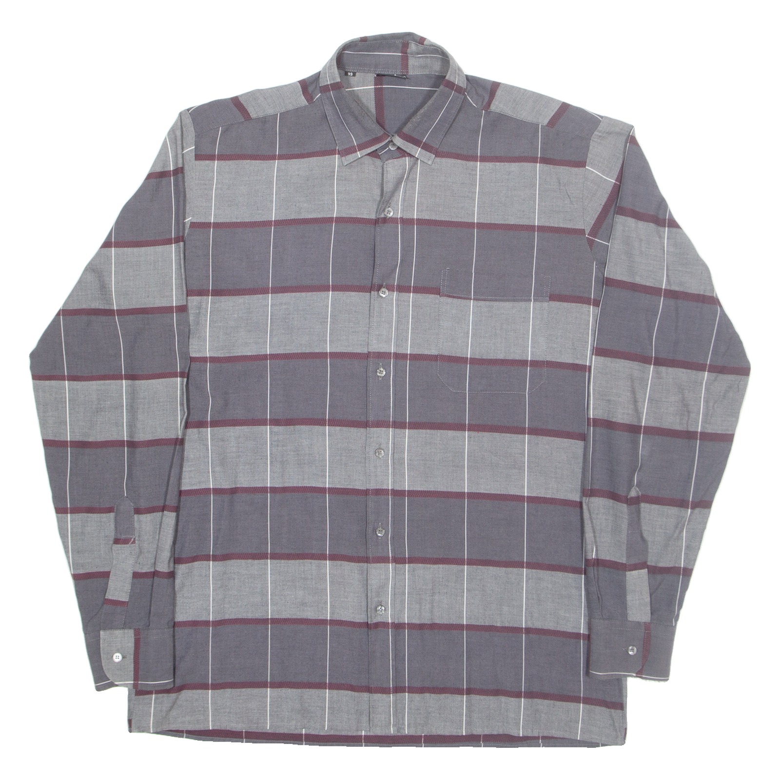 ALDO LALNI Mens Shirt Grey Check Long Sleeve M Refurbished - N/A refurbished available on Cerqular