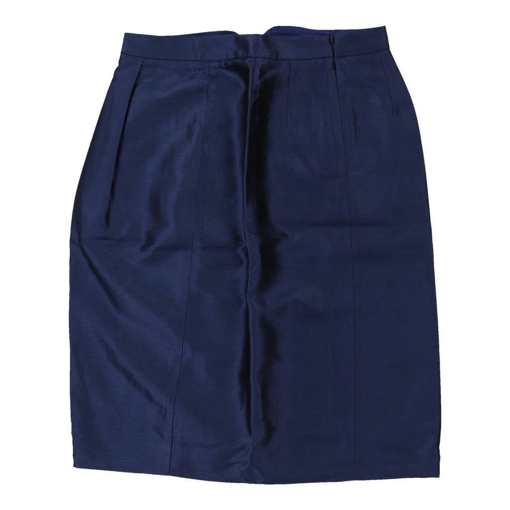 Giorgio Armani Midi Midi Skirt - 28W UK 8 Blue Wool Blend Refurbished - Thrifted (note: this is a term often used to describe second- refurbished available on Cerqular
