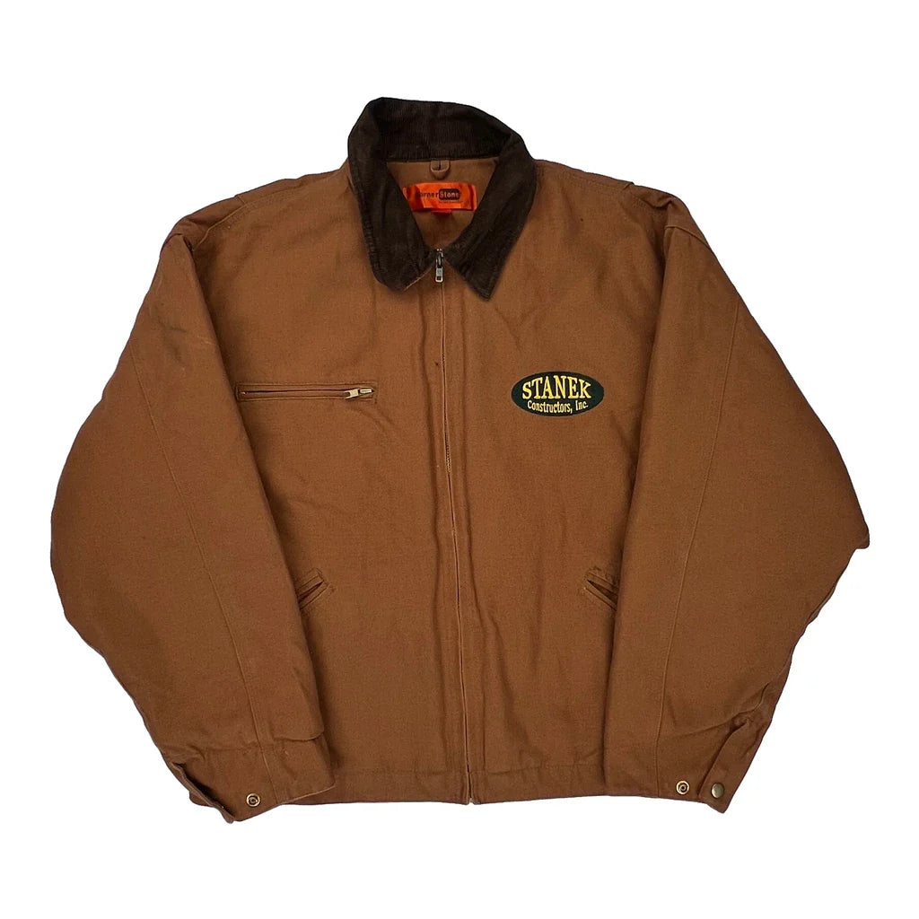 Buy Stanek Constructors, Inc. Port Authority Jacket - XL Brown Cotton Refurbished - $100.49 Stanek Constructors, Inc. Port Authority Jacket - XL Brown Cotton Refurbished - Thrifted (note: this is a term often used to describe second- refurbished available on Cerqular