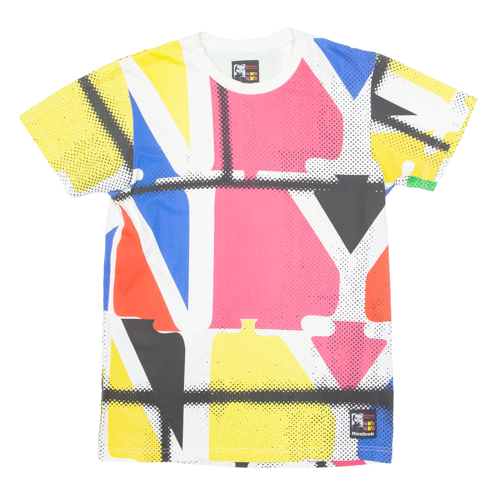 REEBOK Rolland Berry Mens T-Shirt White Crew Neck M Refurbished - N/A refurbished available on Cerqular