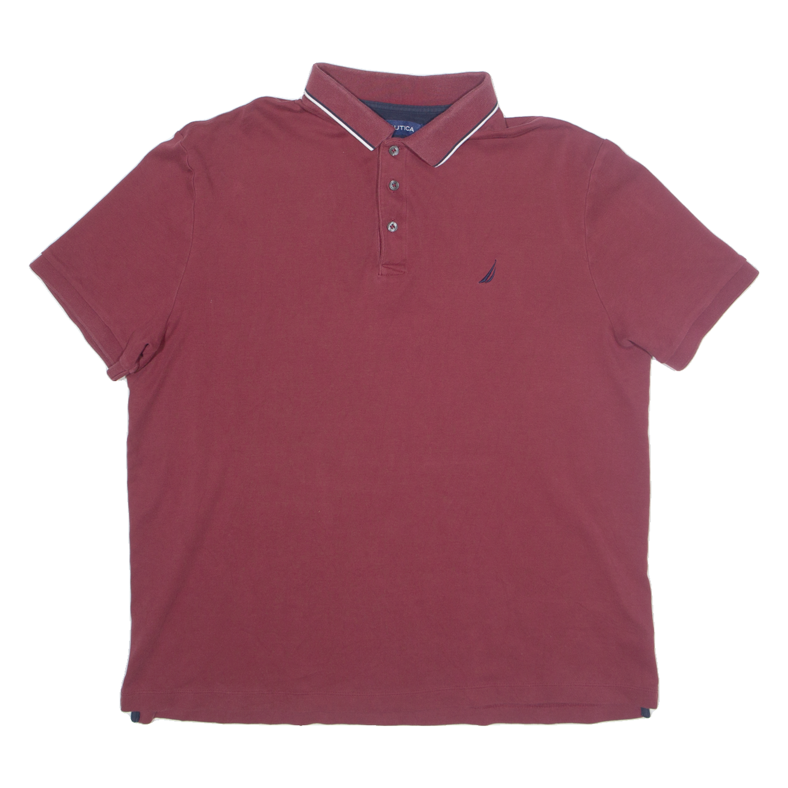 NAUTICA Mens Polo Shirt Maroon L Refurbished - N/A refurbished available on Cerqular