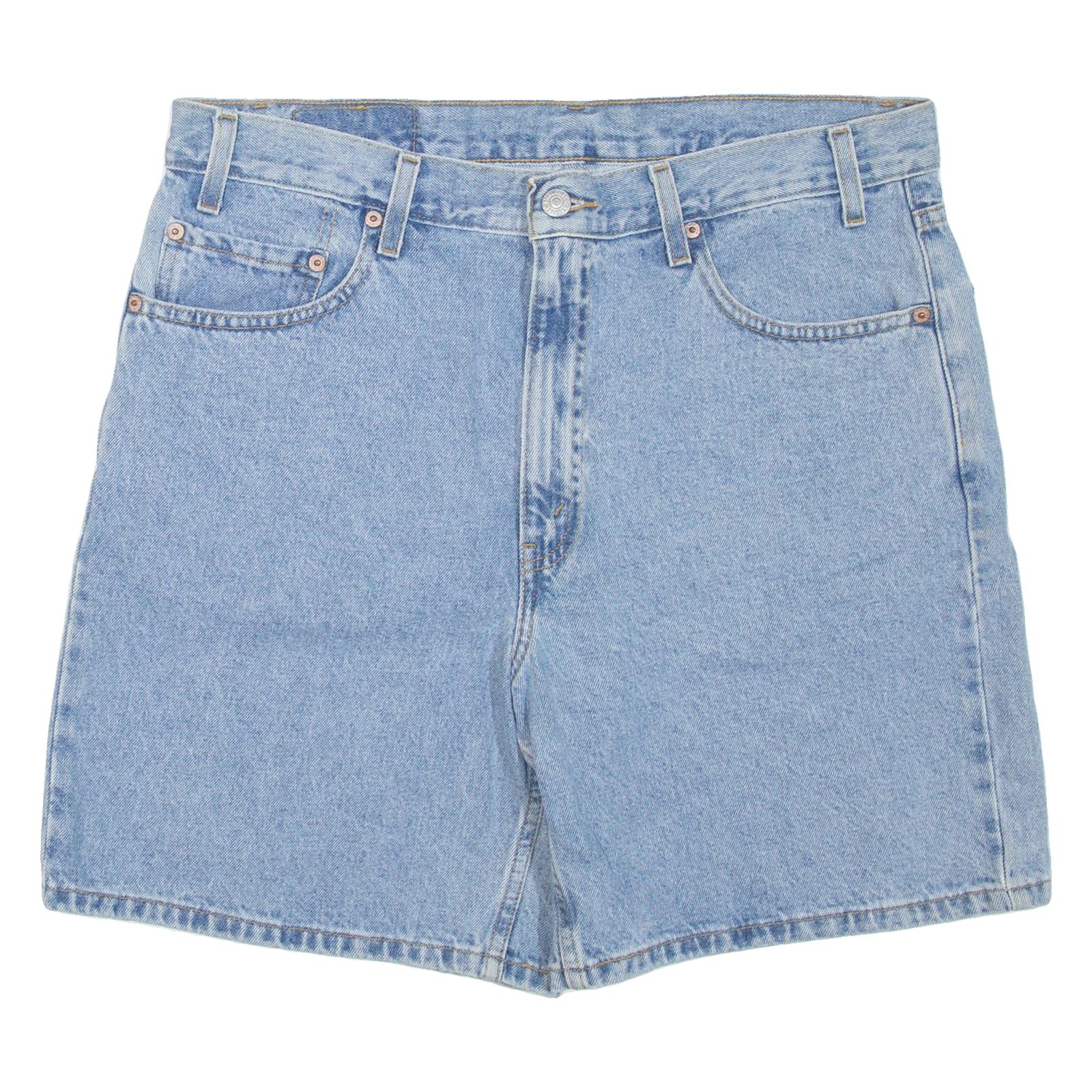 LEVI'S Womens Denim Shorts Blue L W36 Refurbished - N/A refurbished available on Cerqular