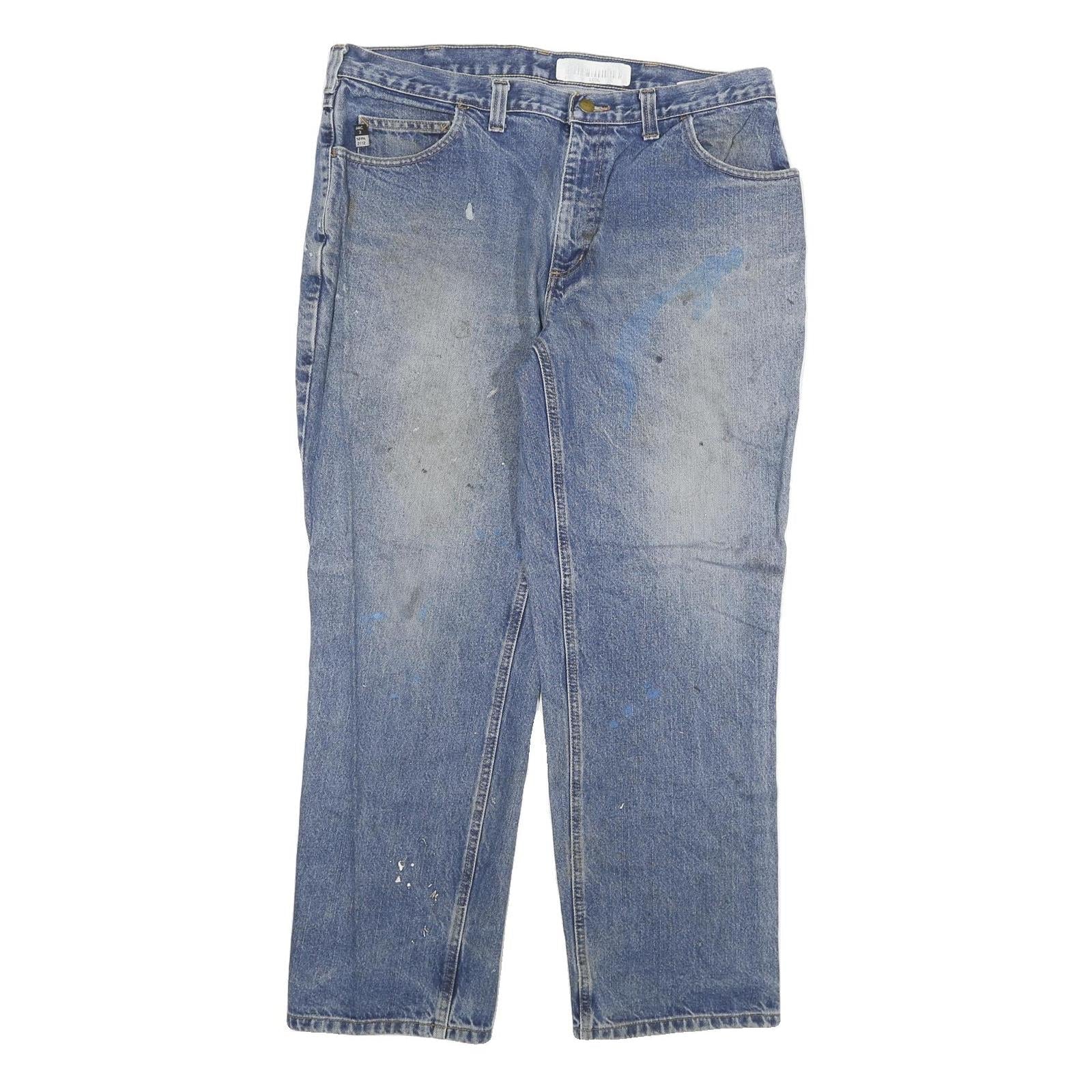 CARHARTT Womens Regular Blue Denim Light Jeans W36 L29 Classic Zip Cotton Blend Refurbished - N/A refurbished available on Cerqular