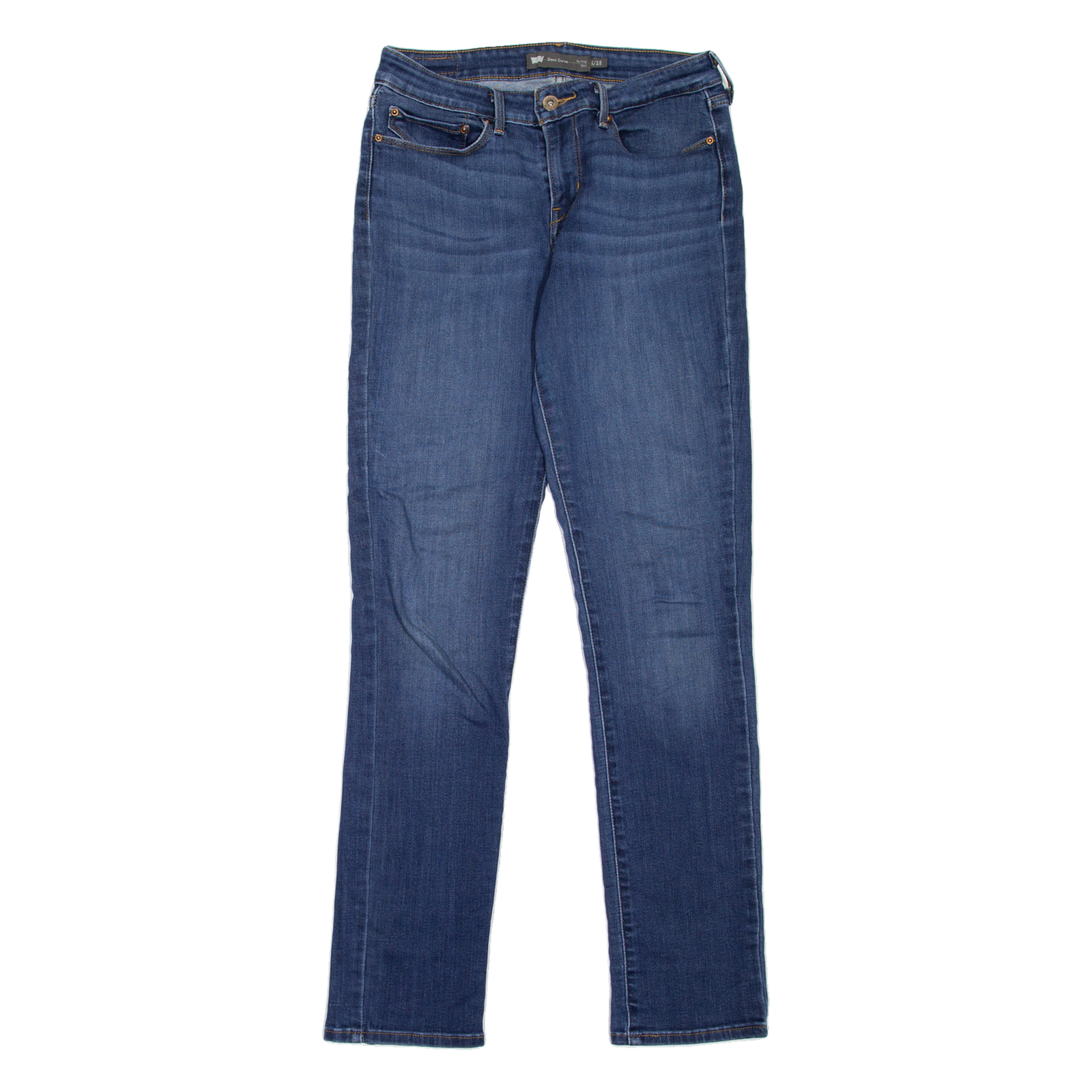 LEVI'S Mid Rise Womens Jeans Blue Slim Straight Stone Wash W28 L31 Refurbished - N/A refurbished available on Cerqular