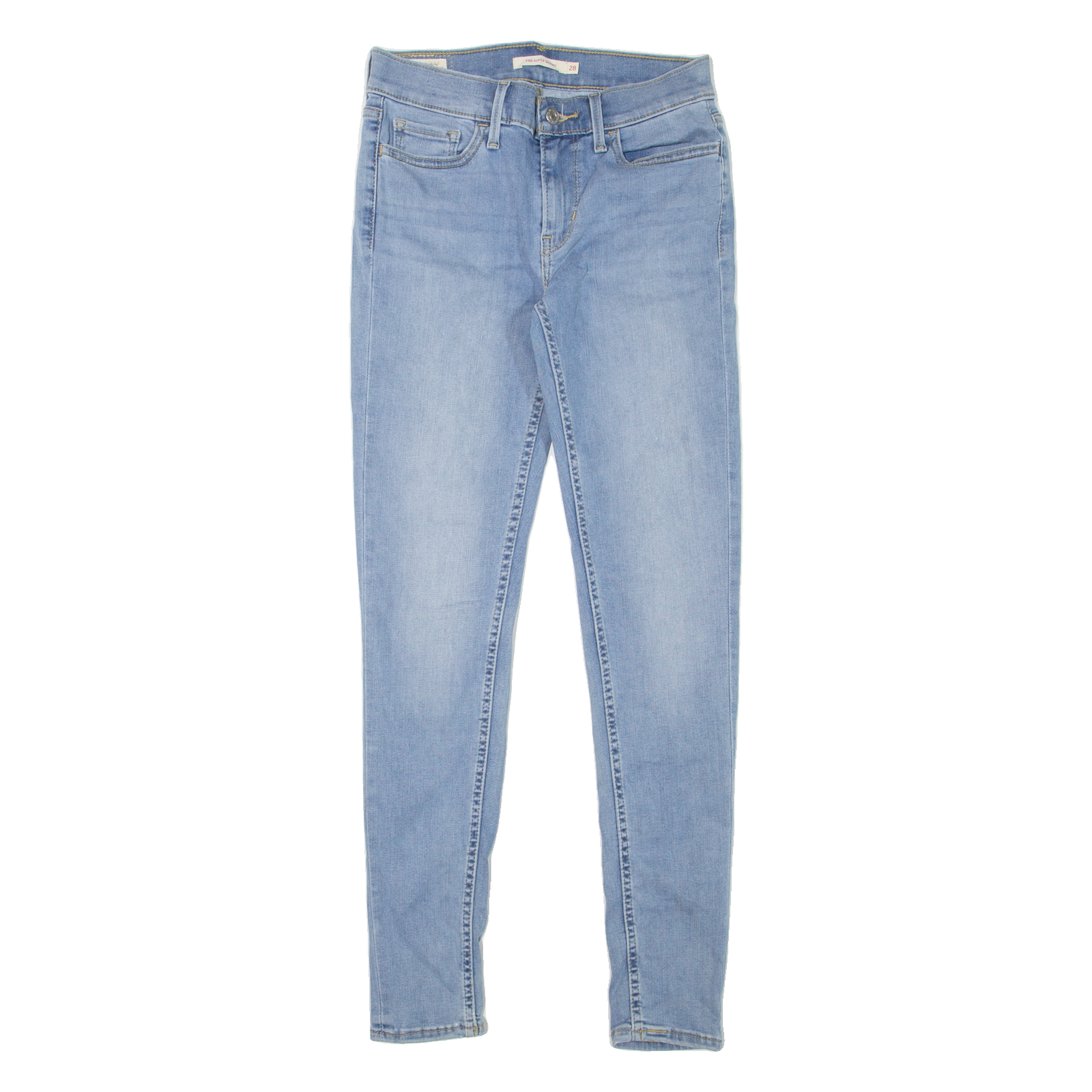 LEVI'S 710 BIG E Womens Jeans Blue Slim Skinny Stone Wash W24 L30 Refurbished - N/A refurbished available on Cerqular