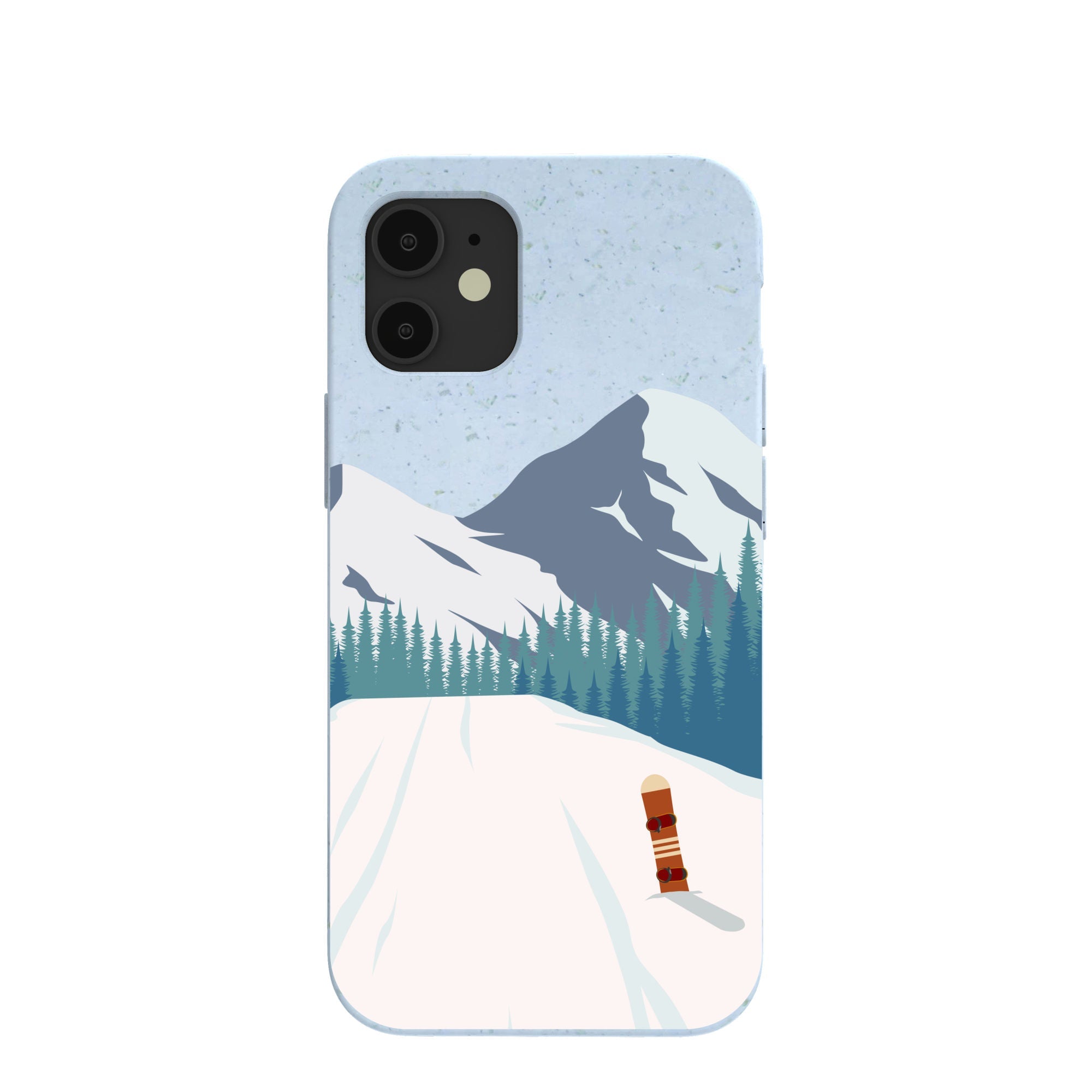Powder Blue Shredding Peaks iPhone 12 Mini Case Refurbished - Pela Case refurbished available on Cerqular