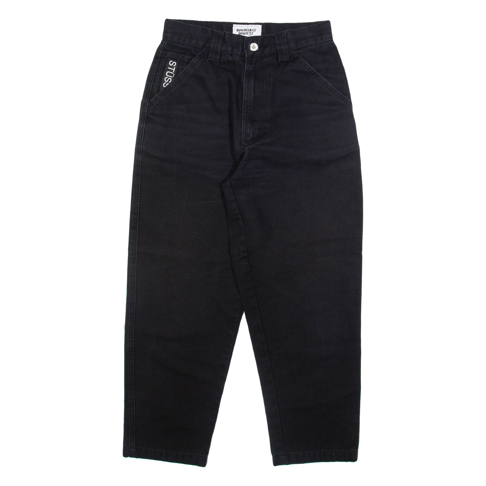 DOOMSDAY SOCIETY Womens Jeans Black Relaxed Tapered W28 L25 Refurbished - N/A refurbished available on Cerqular