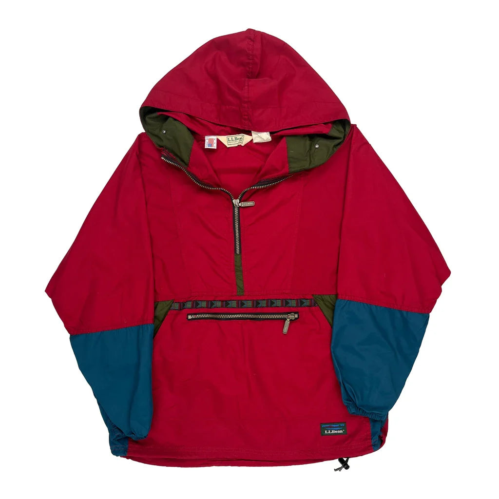 L.L.Bean Anorak - Medium Green Nylon Refurbished - Thrifted (note: this is a term often used to describe second- refurbished available on Cerqular