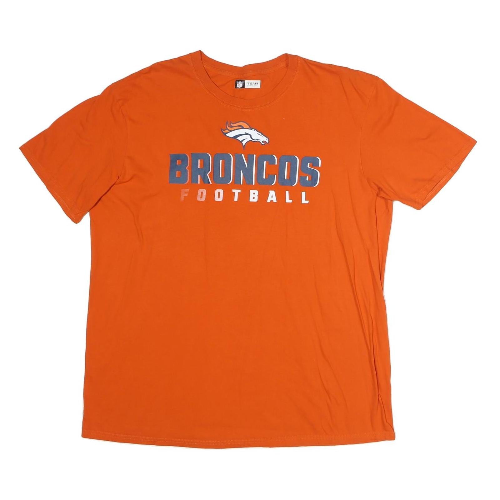 NFL Mens Orange Broncos Football Graphic T-Shirt L Short Sleeve Crew Neck Refurbished - N/A refurbished available on Cerqular