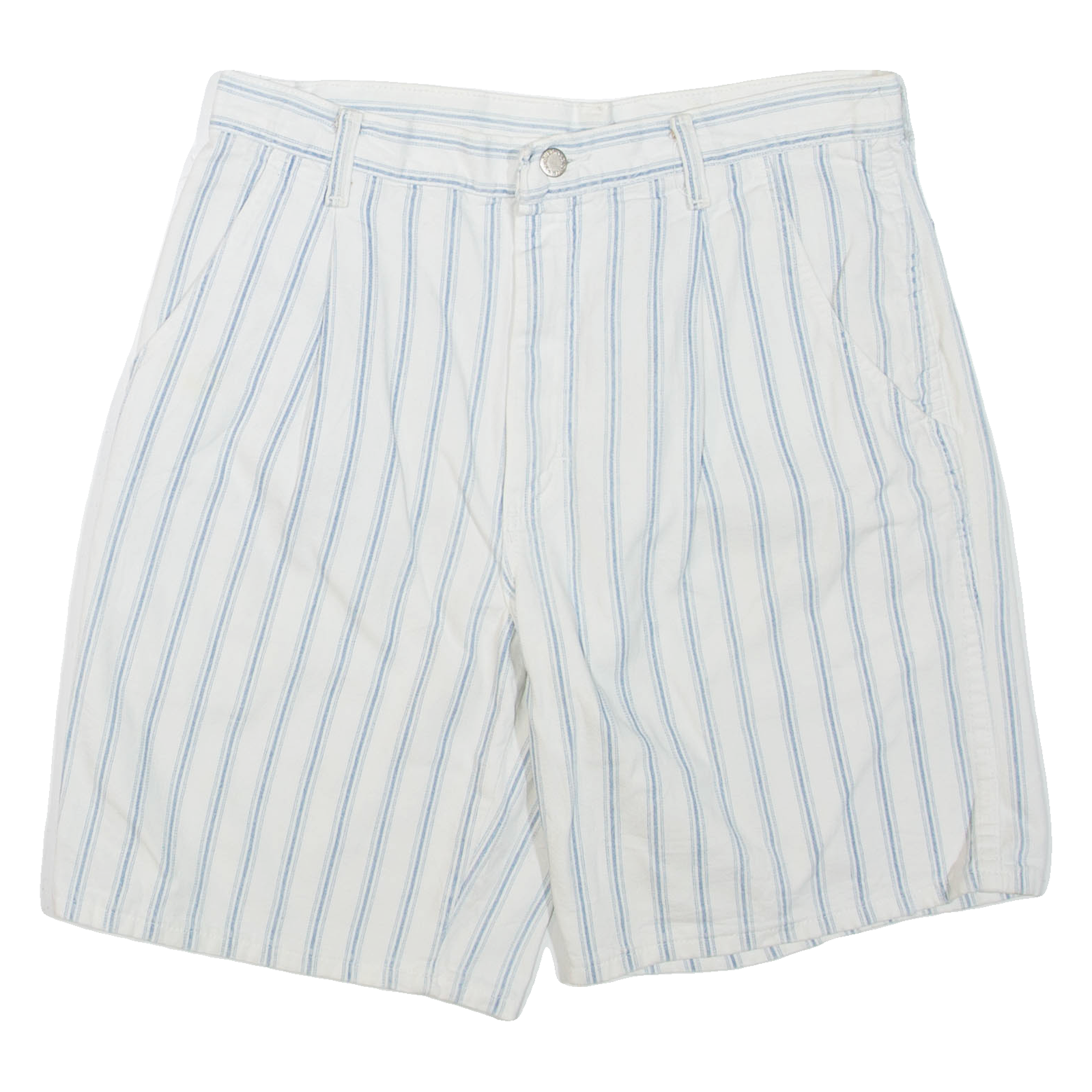 WRANGLER Womens Casual Shorts White Striped M W32 Refurbished - N/A refurbished available on Cerqular