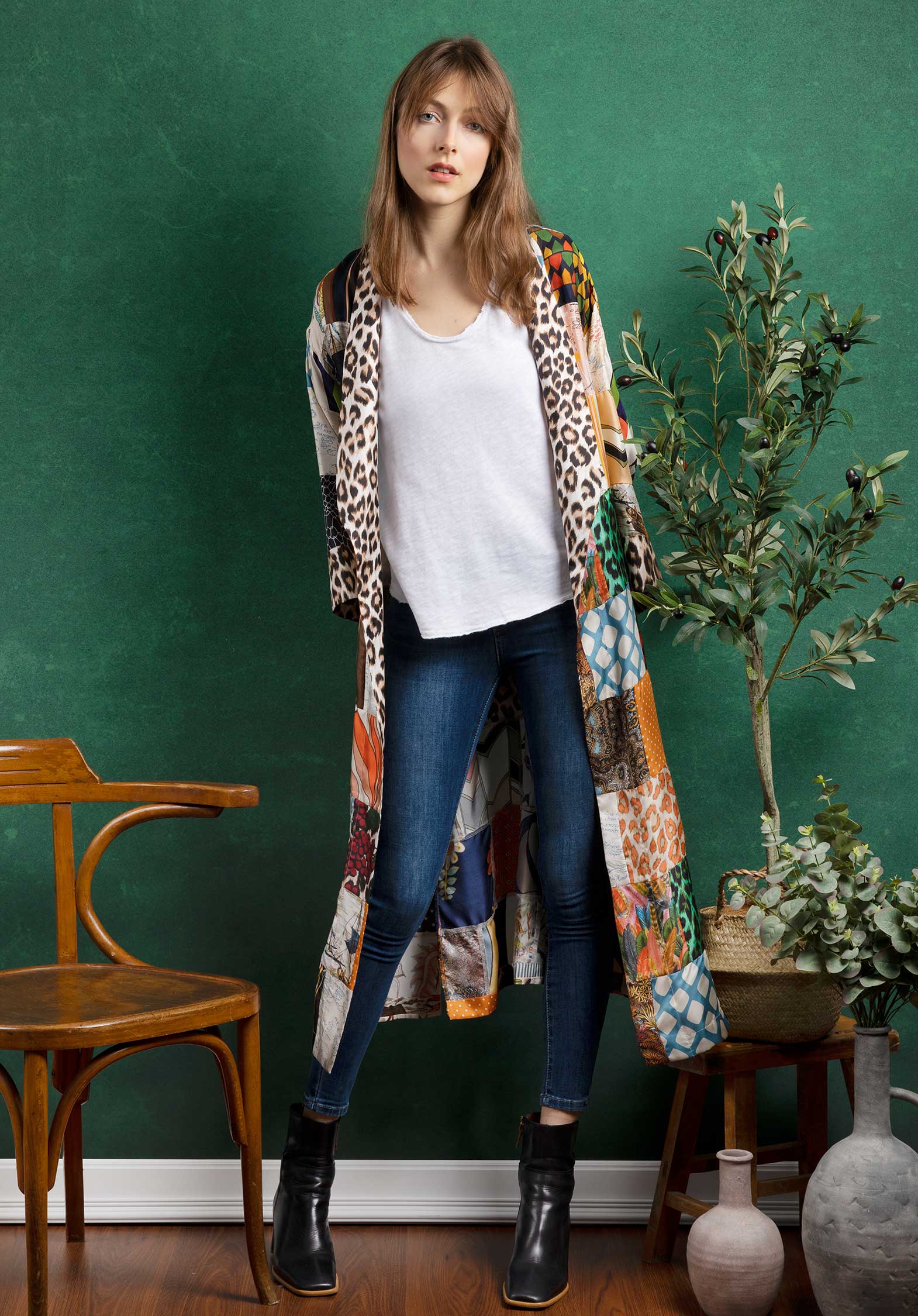 Kimono Chambre Mix-Upcycling-Patchw | Color: MIX UPCYCLING PATCHW | Size: 1-S Refurbished - N/A (I could not find a well-known brand with this name refurbished available on Cerqular