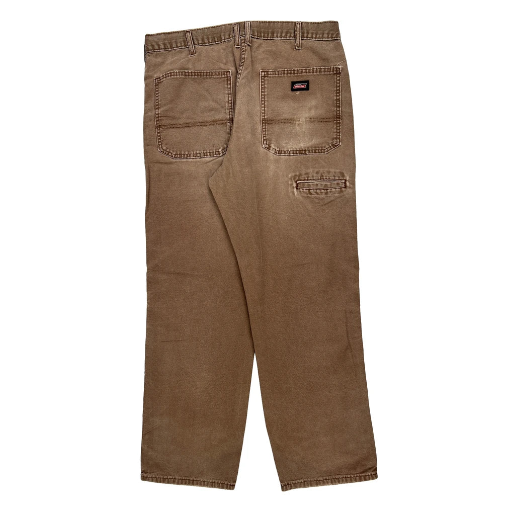 Dickies Carpenter Trousers - 34W 30L Brown Cotton Refurbished - Thrifted (note: this is a term often used to describe second- refurbished available on Cerqular
