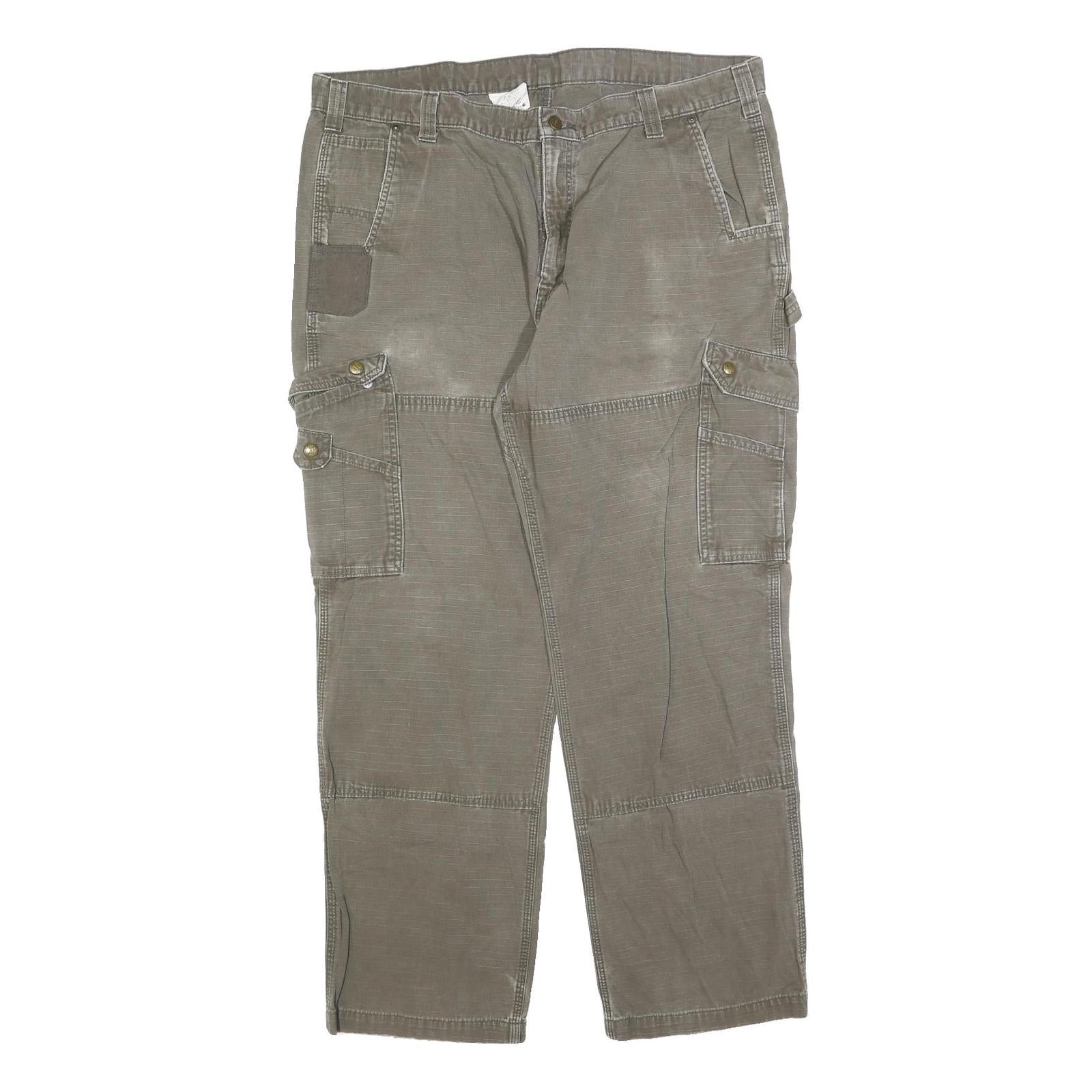 CARHARTT Mens Cotton Blend Relaxed Cargo Trousers W42 L32 Brown Workwear Refurbished - N/A refurbished available on Cerqular