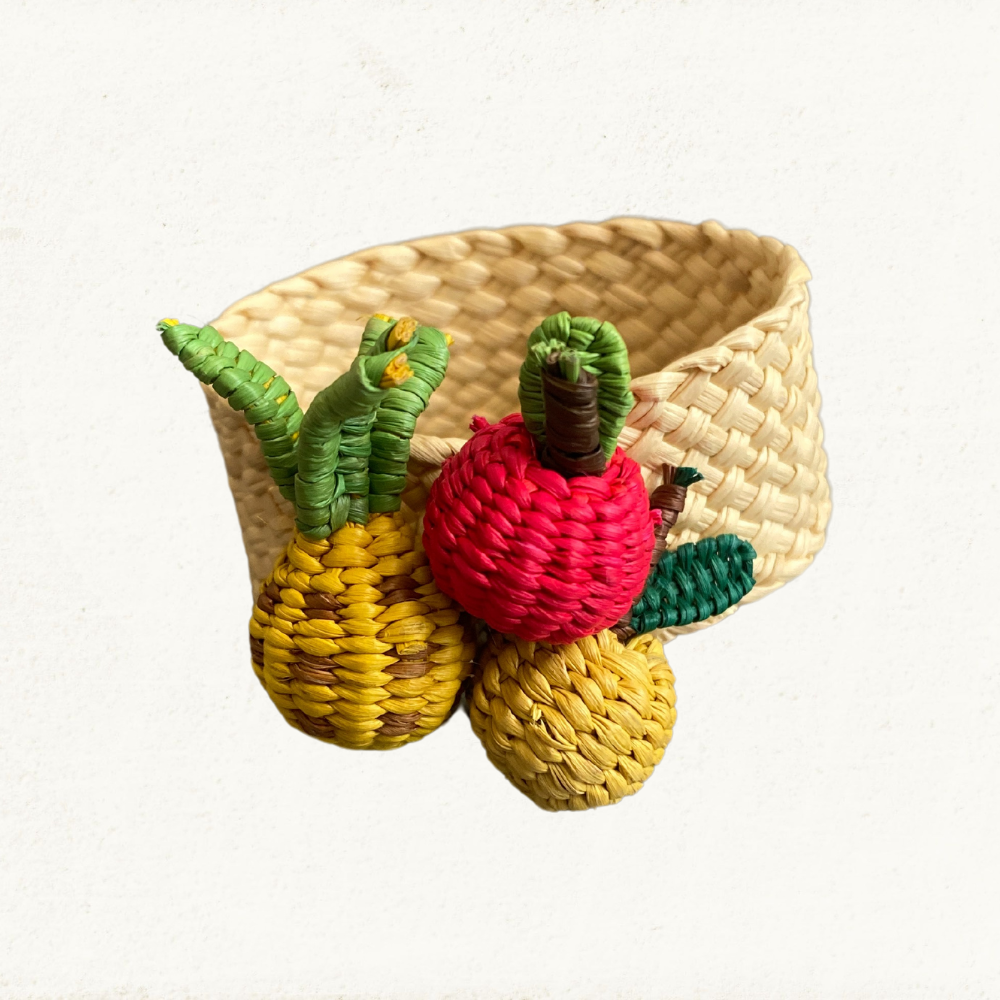 Buy 3 Little Fruits Napkin Ring - Made of Iraca Palm | Pack: OPTION 2 Refurbished - $18.00 3 Little Fruits Napkin Ring - Made of Iraca Palm | Pack: OPTION 2 Refurbished - Apalma Handmade refurbished available on Cerqular