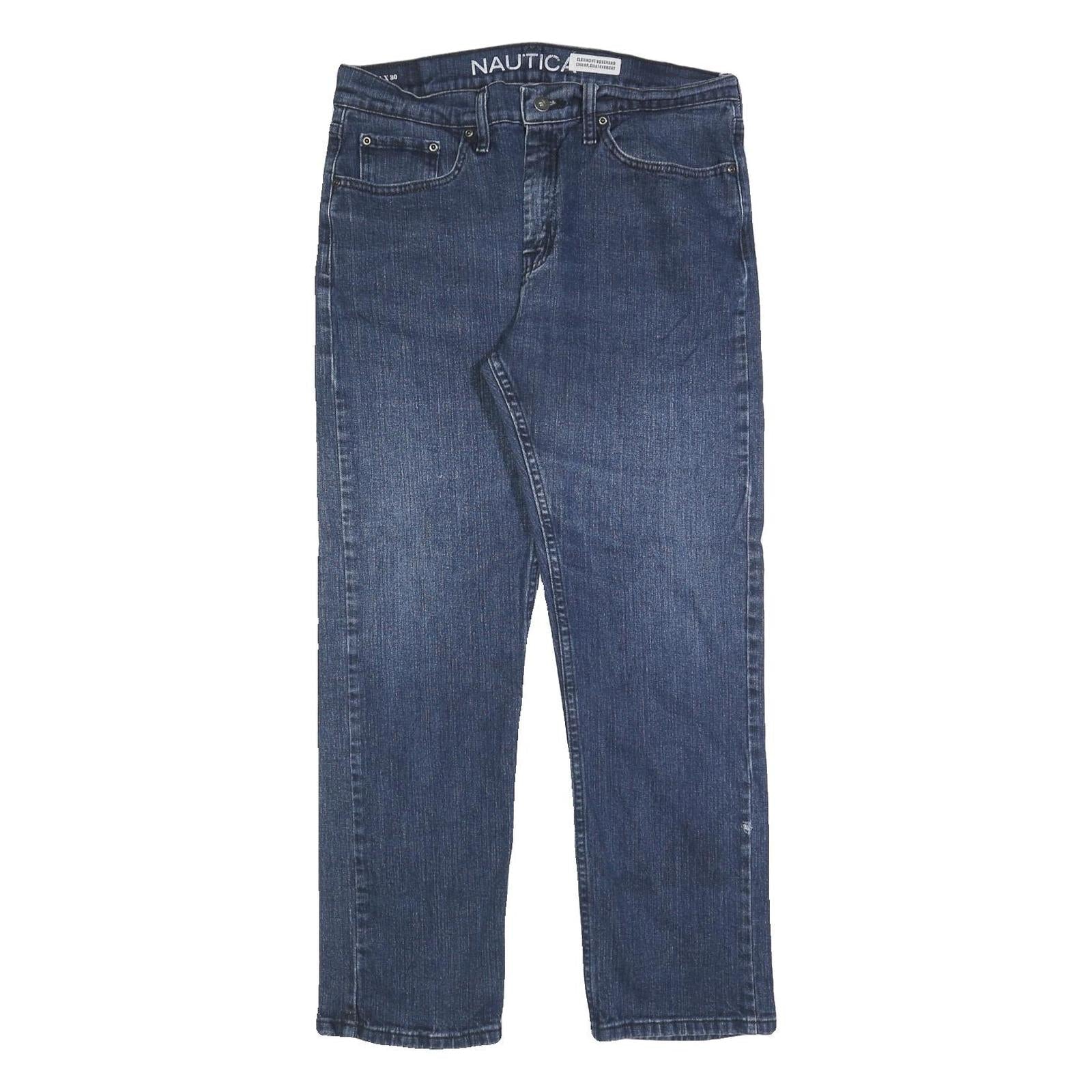 NAUTICA Mens Jeans Blue Regular Straight Denim Medium W32 L30 Casual Stylish Refurbished - N/A refurbished available on Cerqular