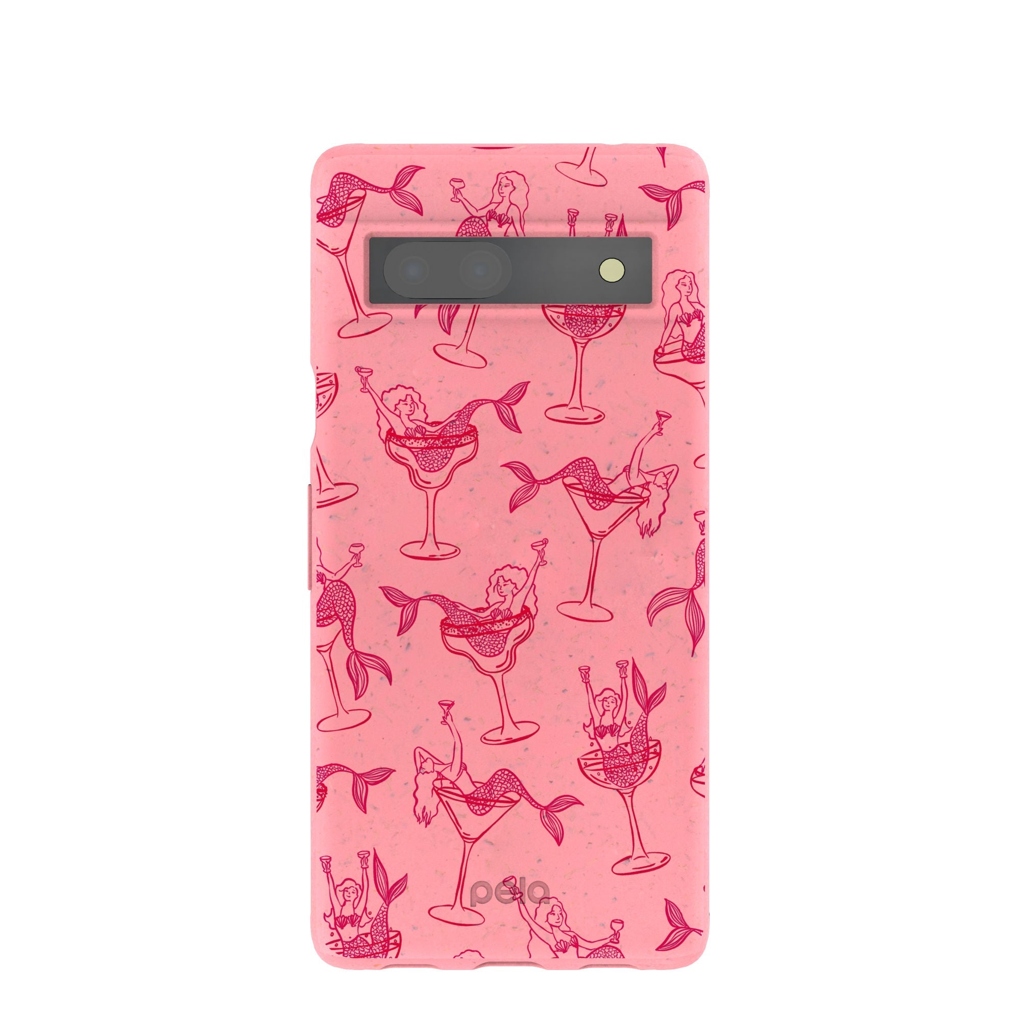 Bubblegum Pink Mermaid Cocktail Google Pixel 7a Case Refurbished - Pela Case refurbished available on Cerqular