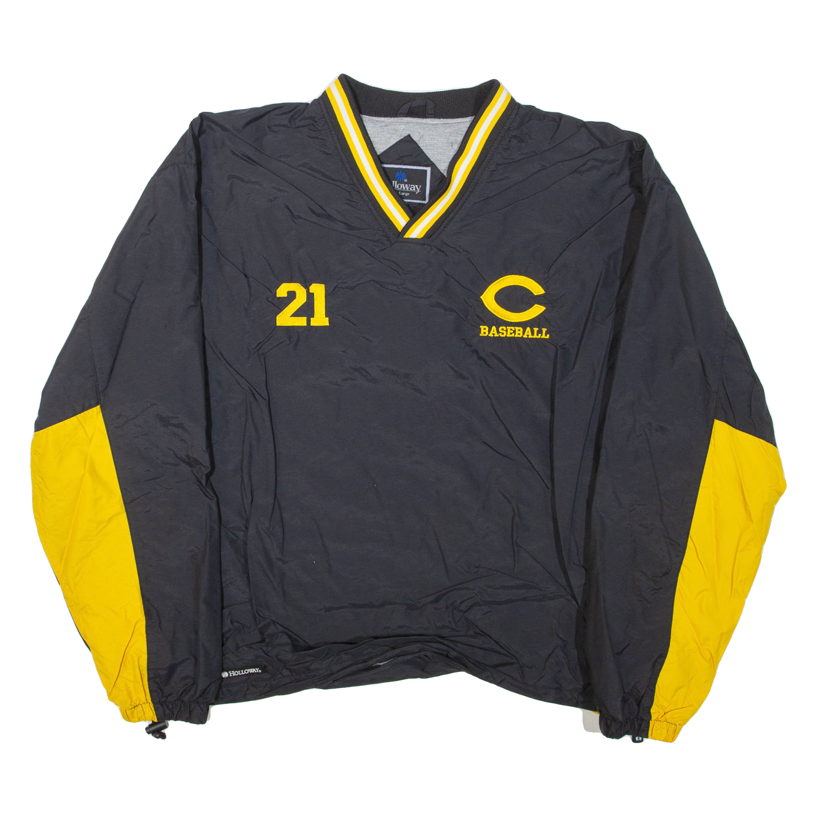 HOLLOWAY Baseball Mens Pullover Jacket Black L Refurbished - N/A refurbished available on Cerqular