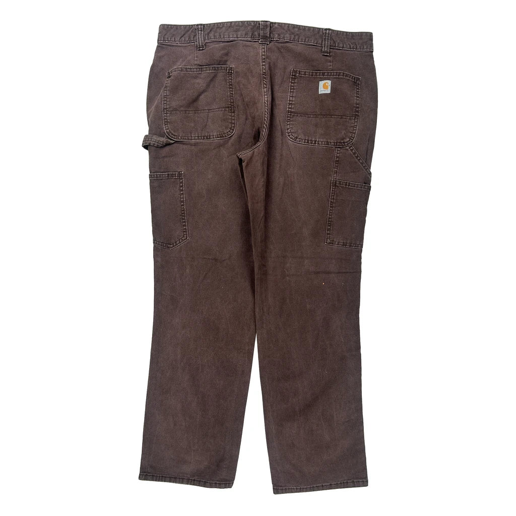 Buy Carhartt Carpenter Trousers - 35W 31L Brown Cotton Refurbished - $73.69 Carhartt Carpenter Trousers - 35W 31L Brown Cotton Refurbished - Thrifted (note: this is a term often used to describe second- refurbished available on Cerqular