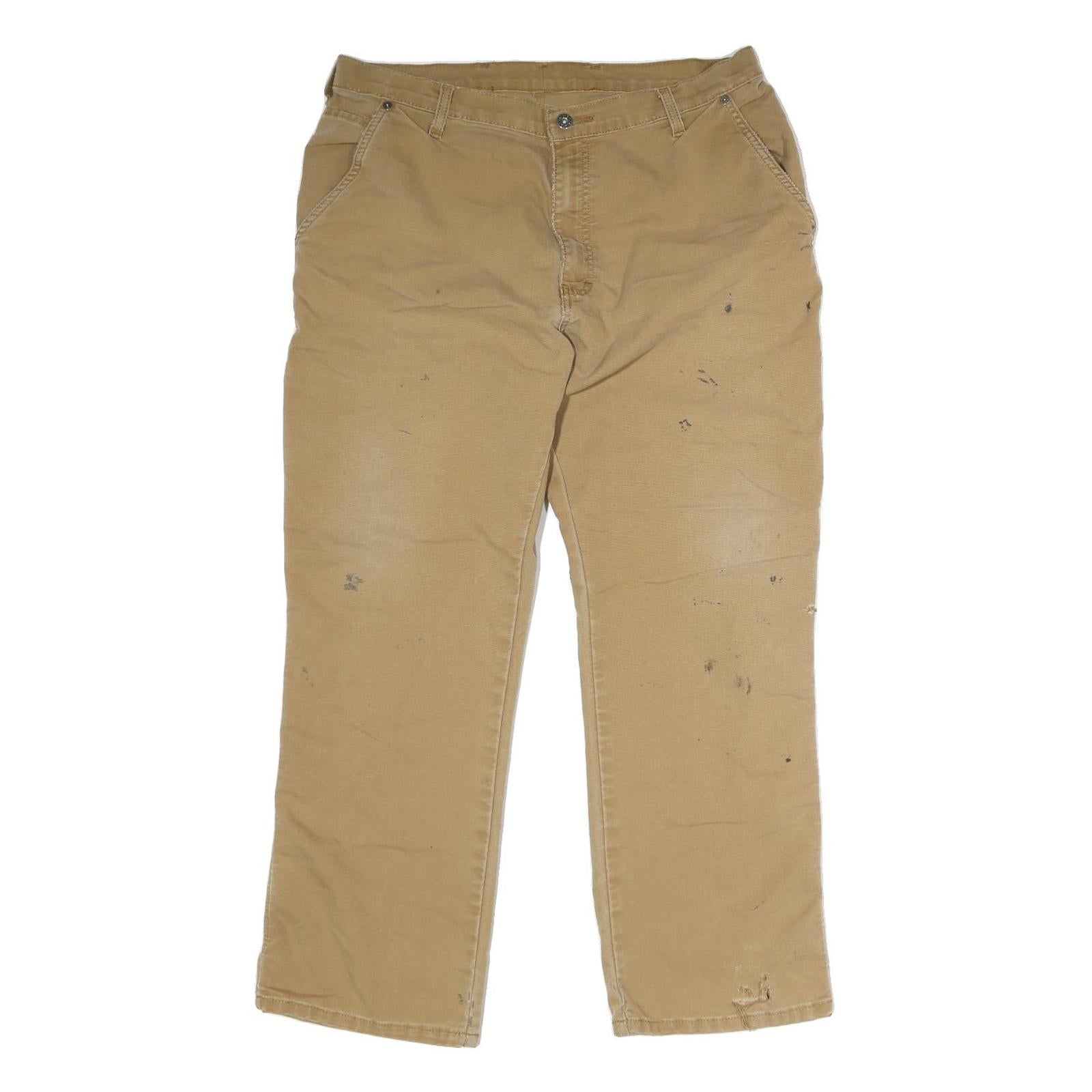 DICKIES Mens Jeans Beige Regular Straight Cotton Button W36 L29 Workwear Refurbished - N/A refurbished available on Cerqular